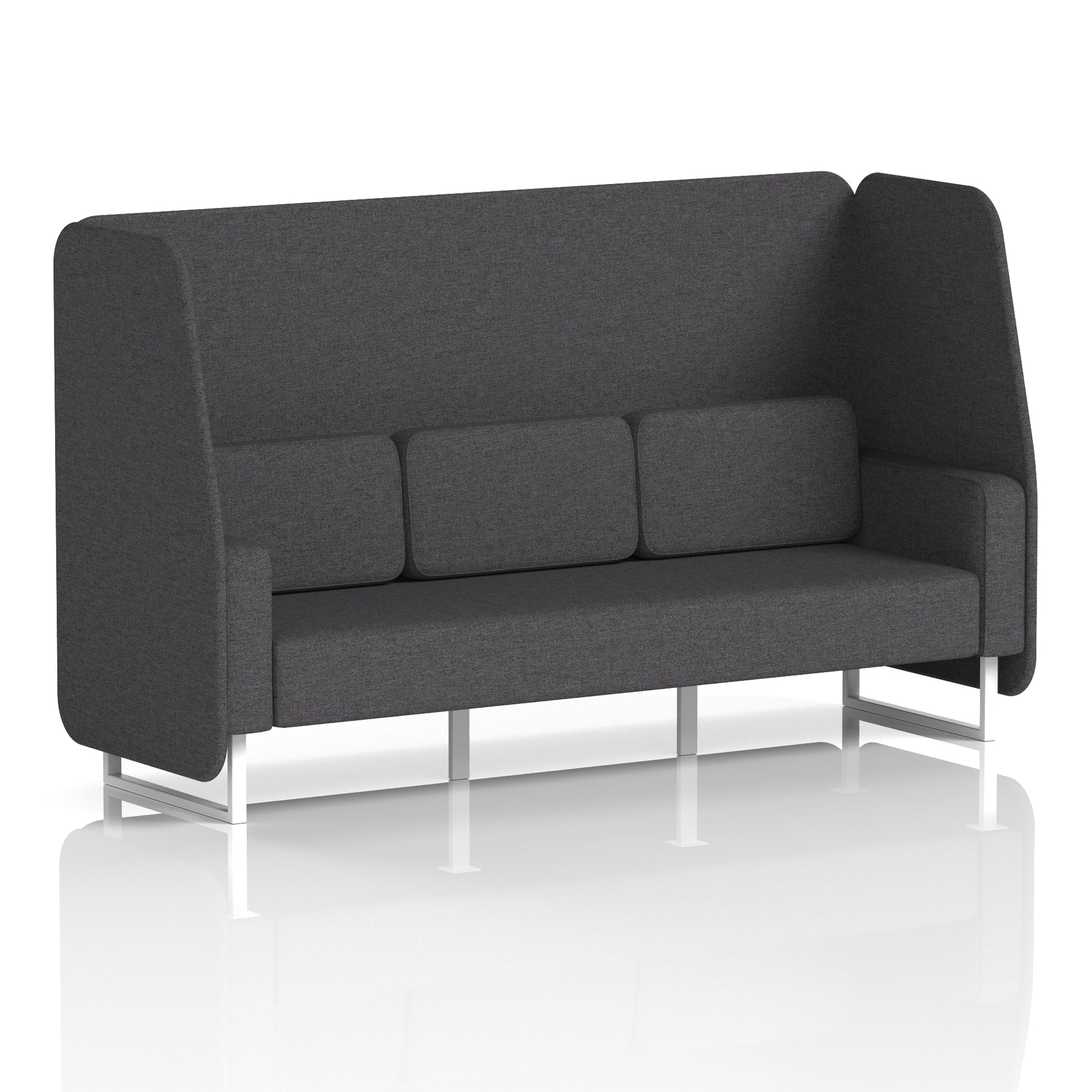 Brixworth Open Booth With White Legs in Single Tone