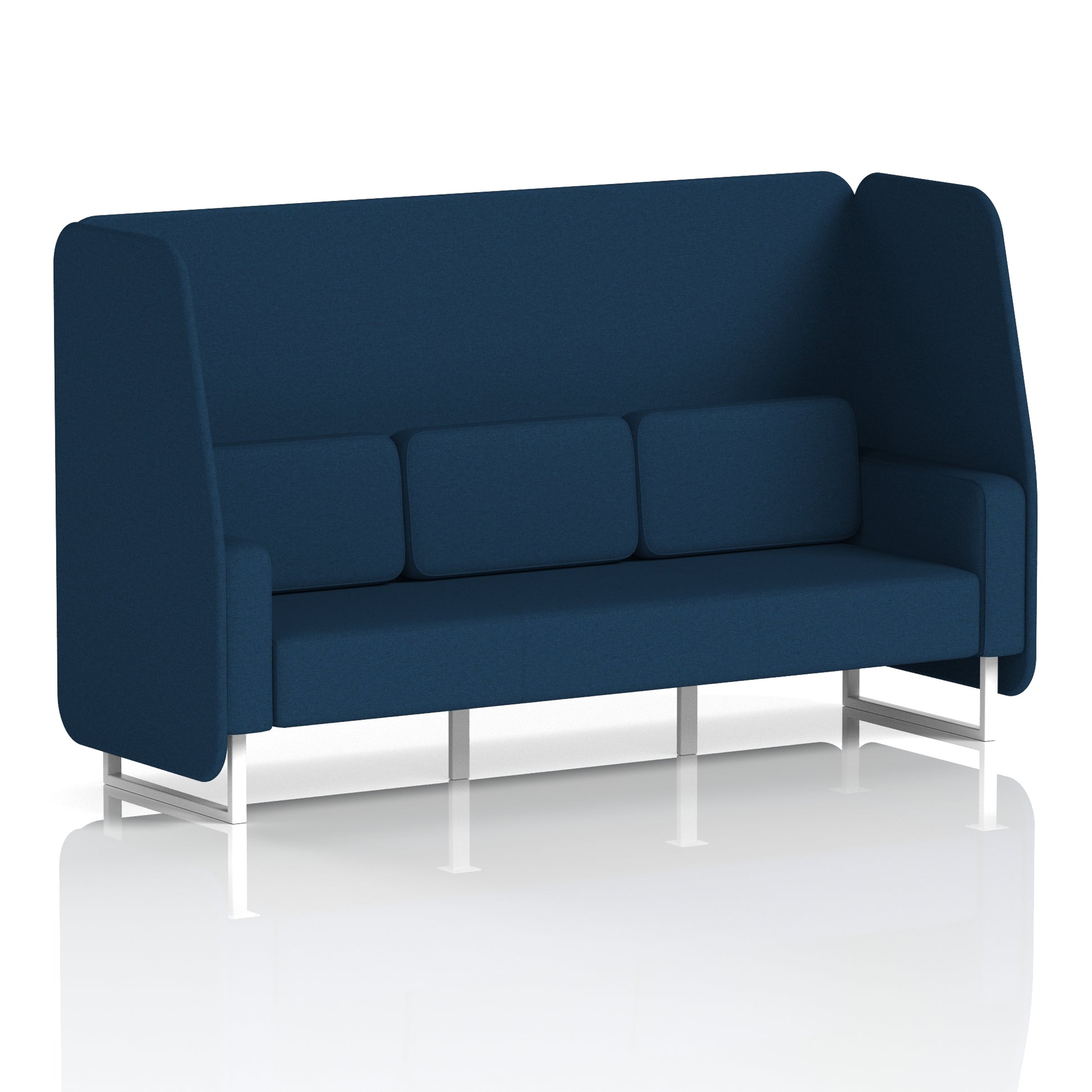 Brixworth Open Booth With White Legs in Single Tone