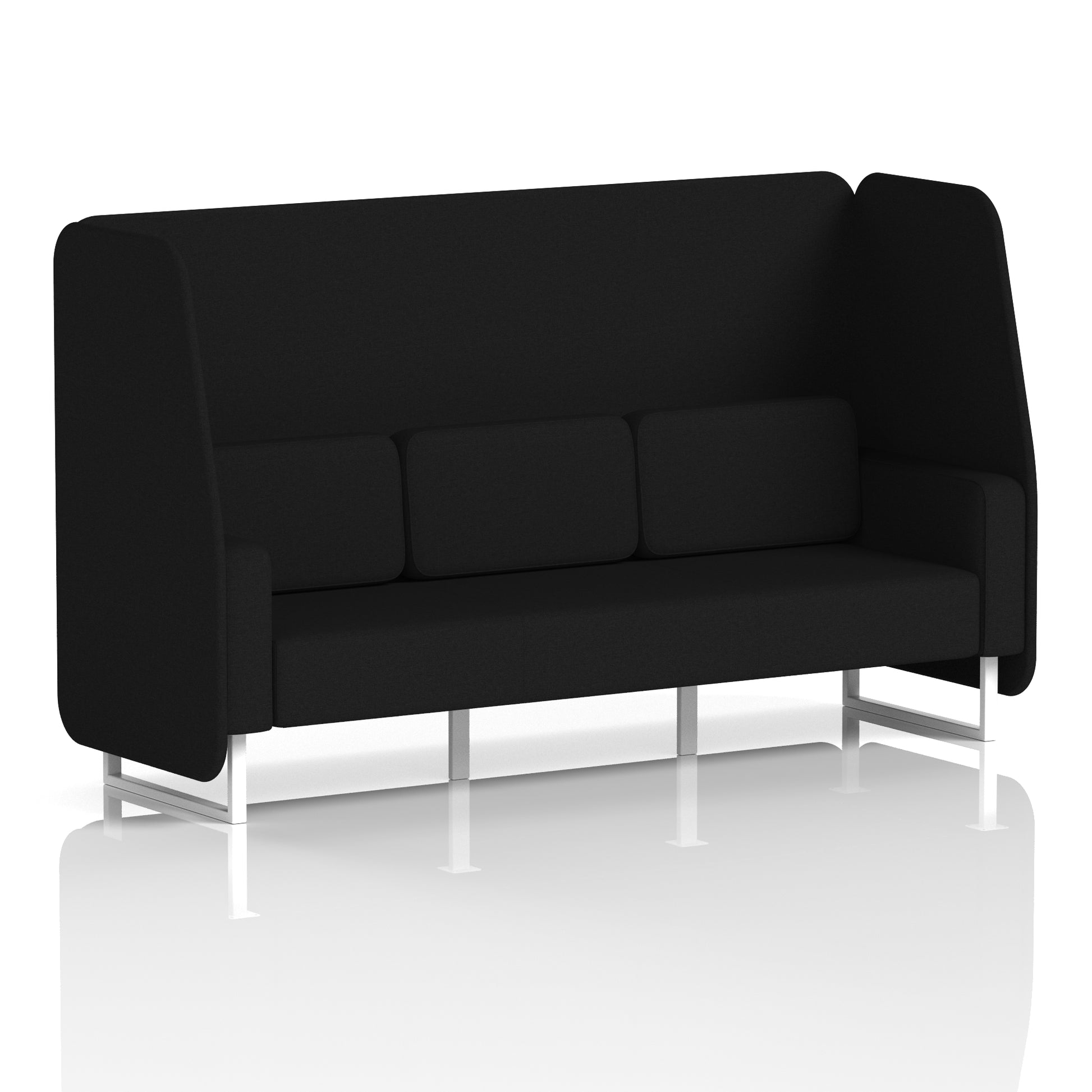 Brixworth Open Booth With White Legs in Single Tone