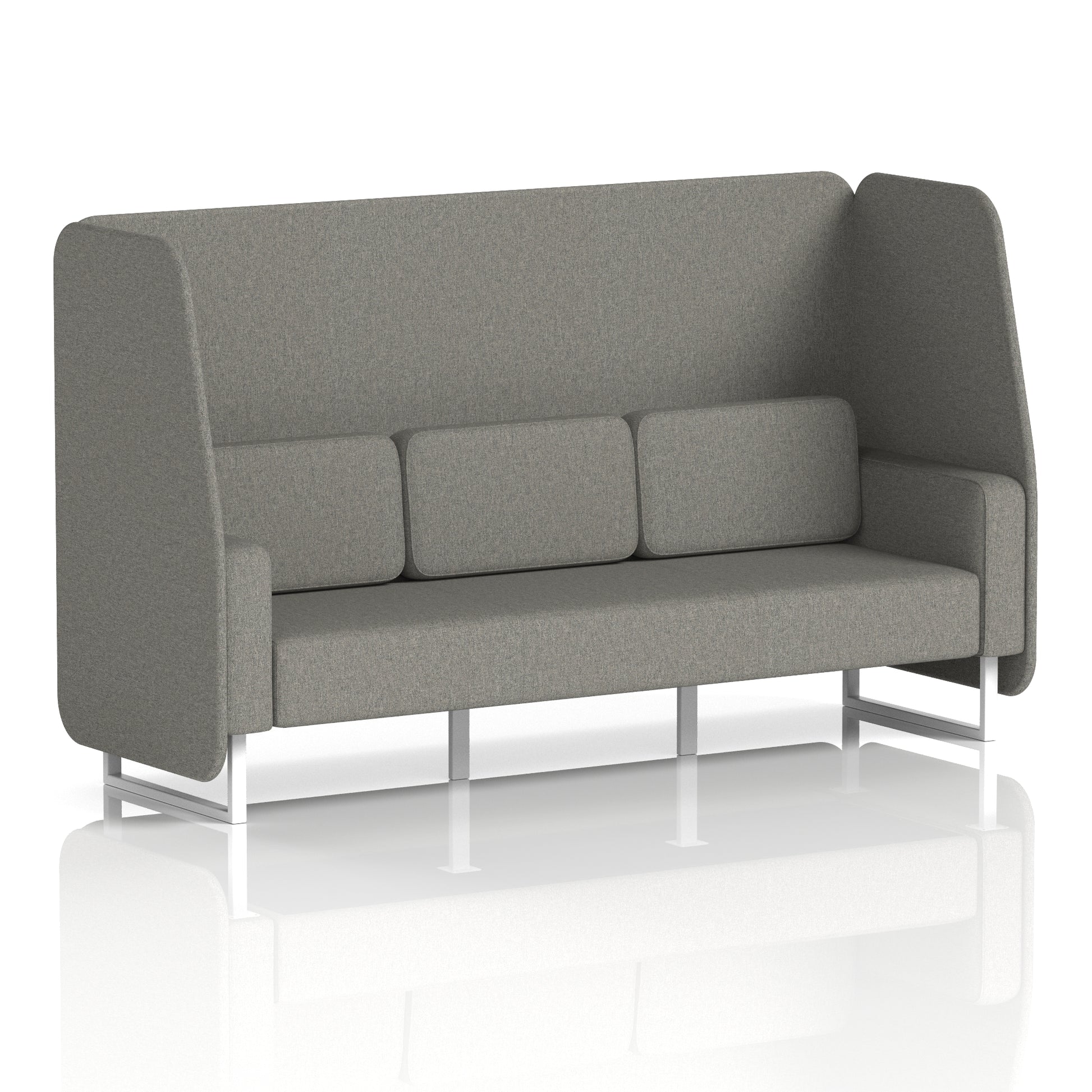 Brixworth Open Booth With White Legs in Single Tone