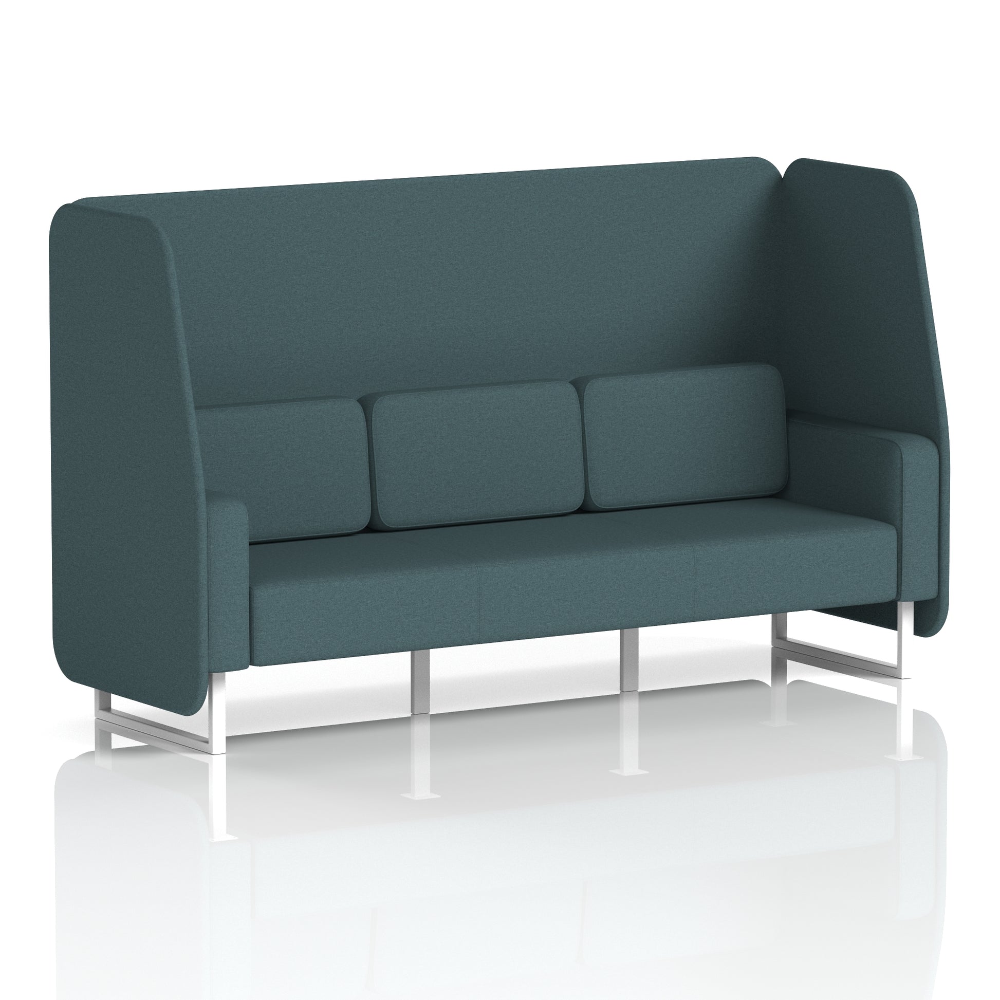 Brixworth Open Booth With White Legs in Single Tone