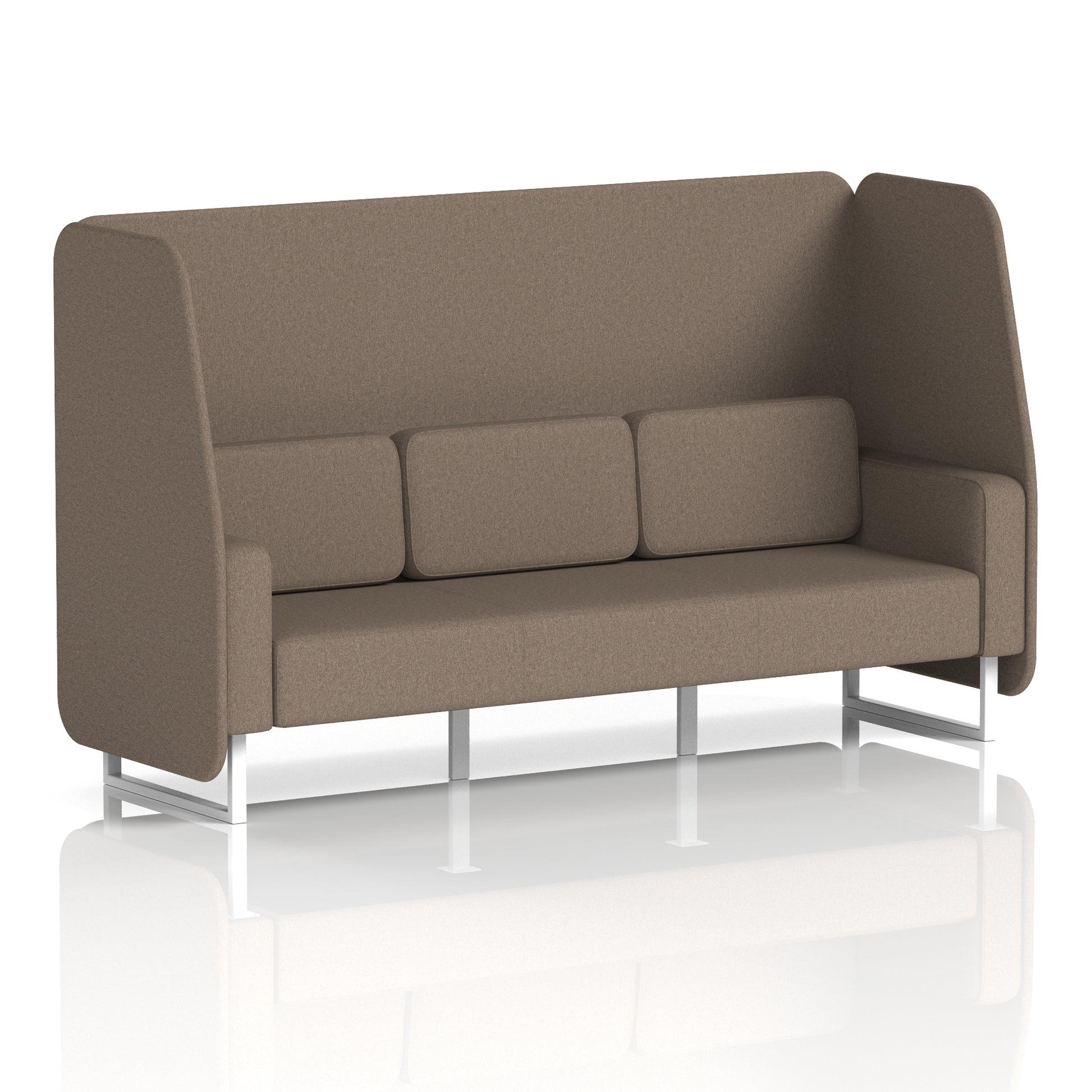 Brixworth Open Booth With White Legs in Single Tone