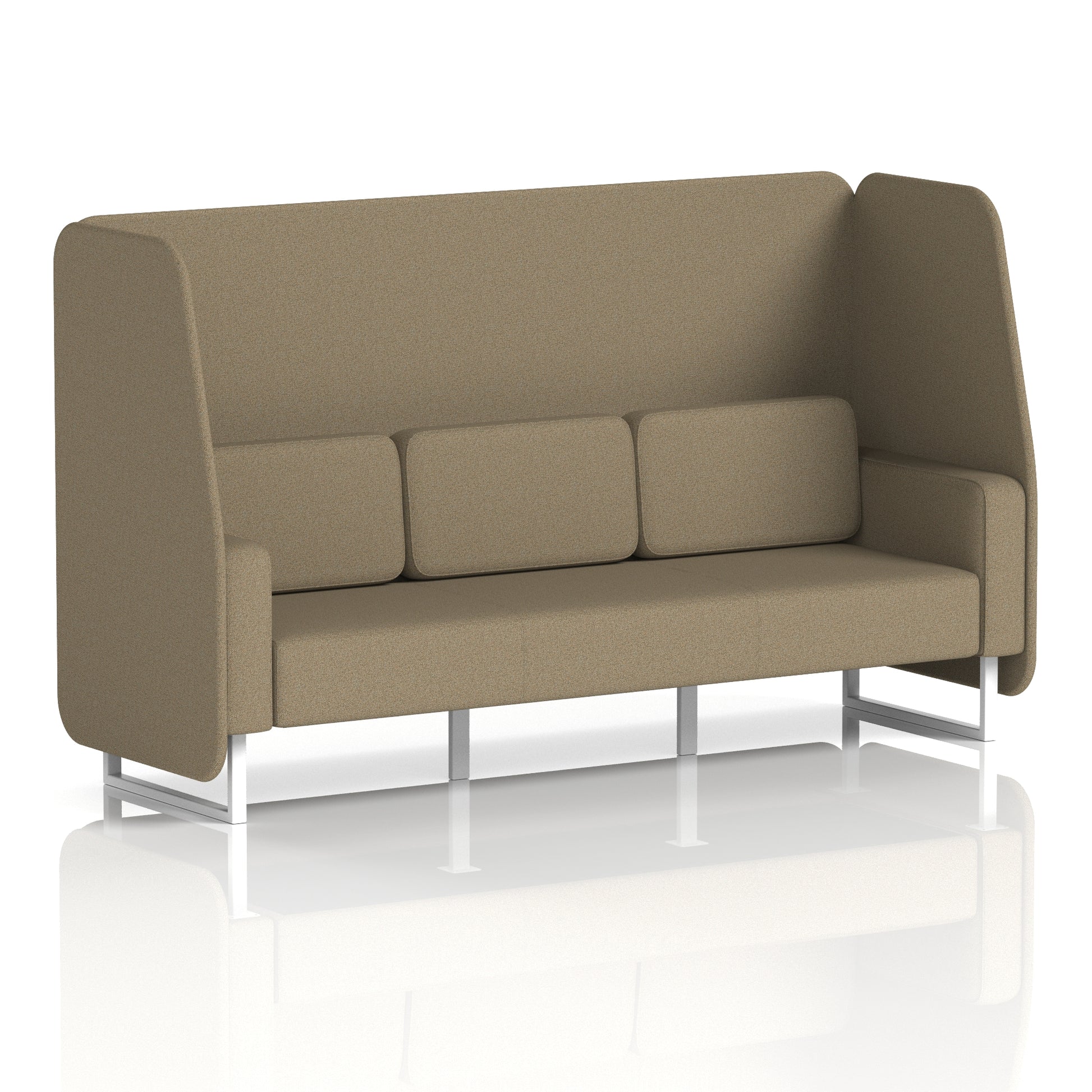 Brixworth Open Booth With White Legs in Single Tone