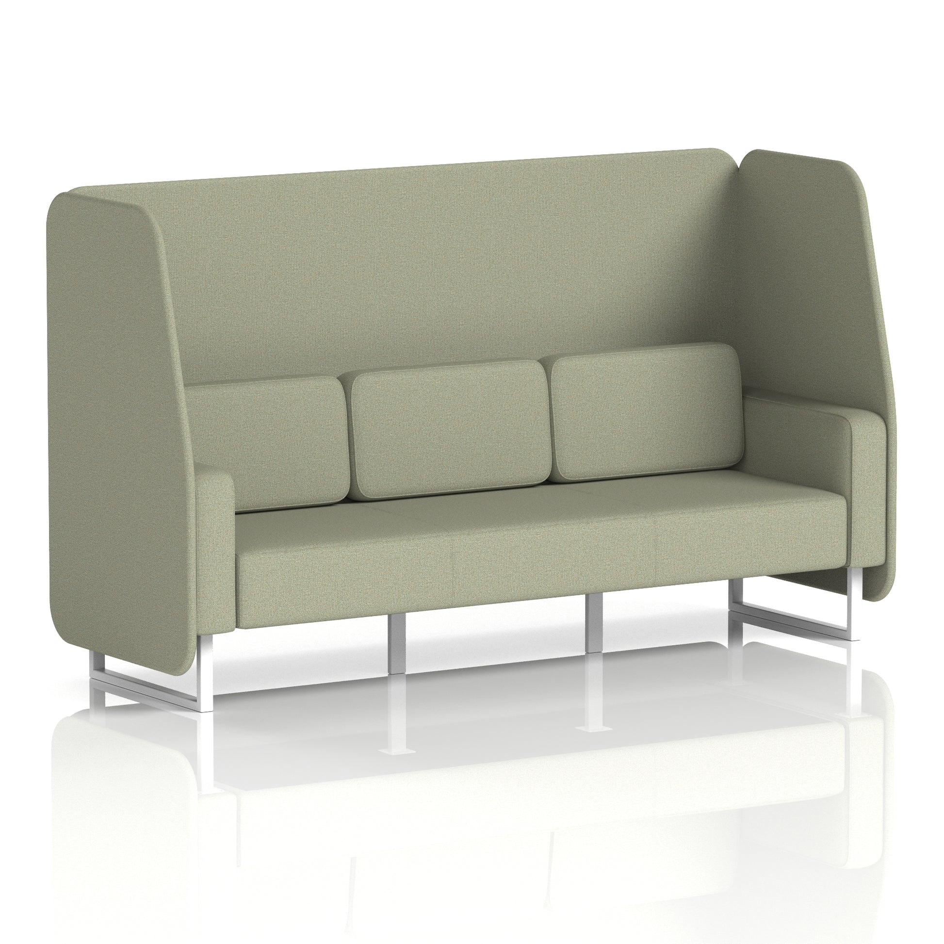 Brixworth Open Booth With White Legs in Single Tone