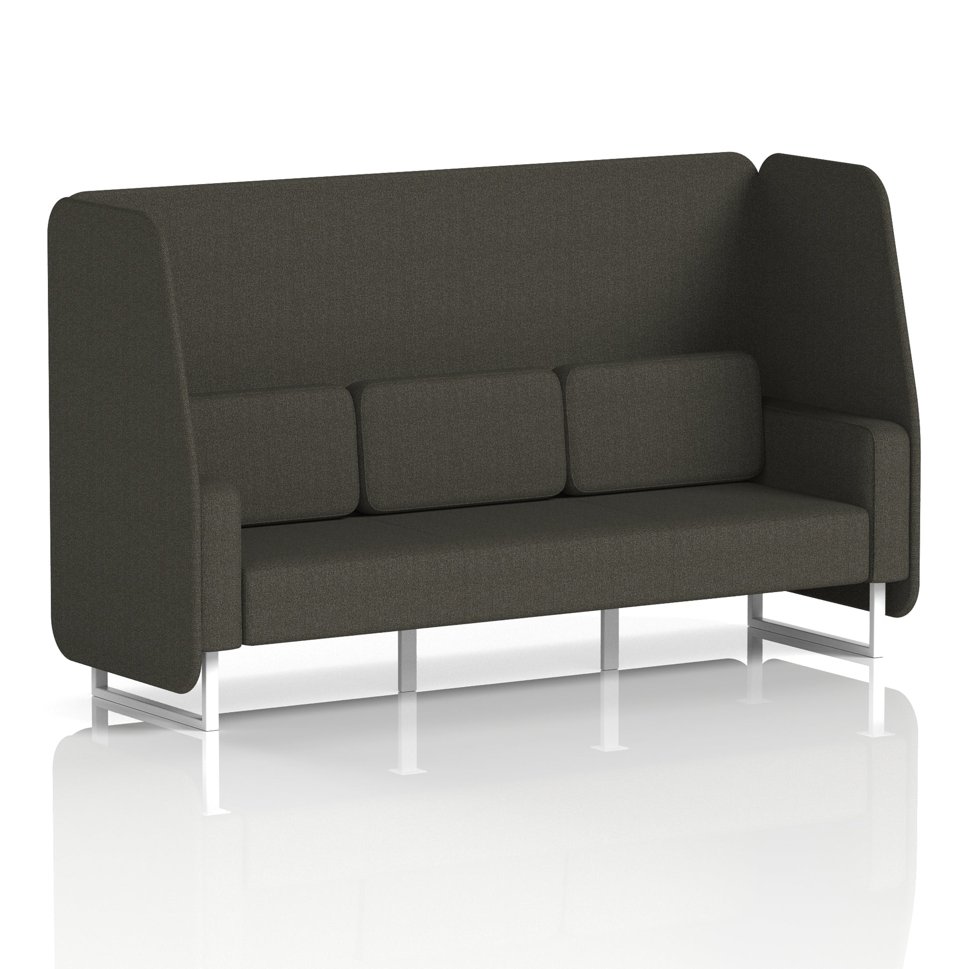 Brixworth Open Booth With White Legs in Single Tone