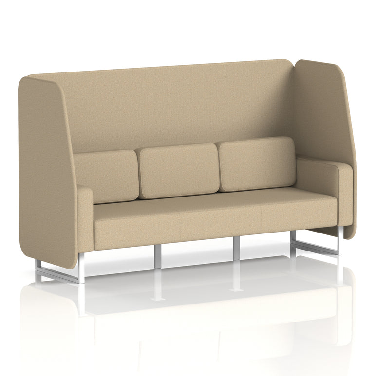 Brixworth Open Booth With White Legs in Single Tone