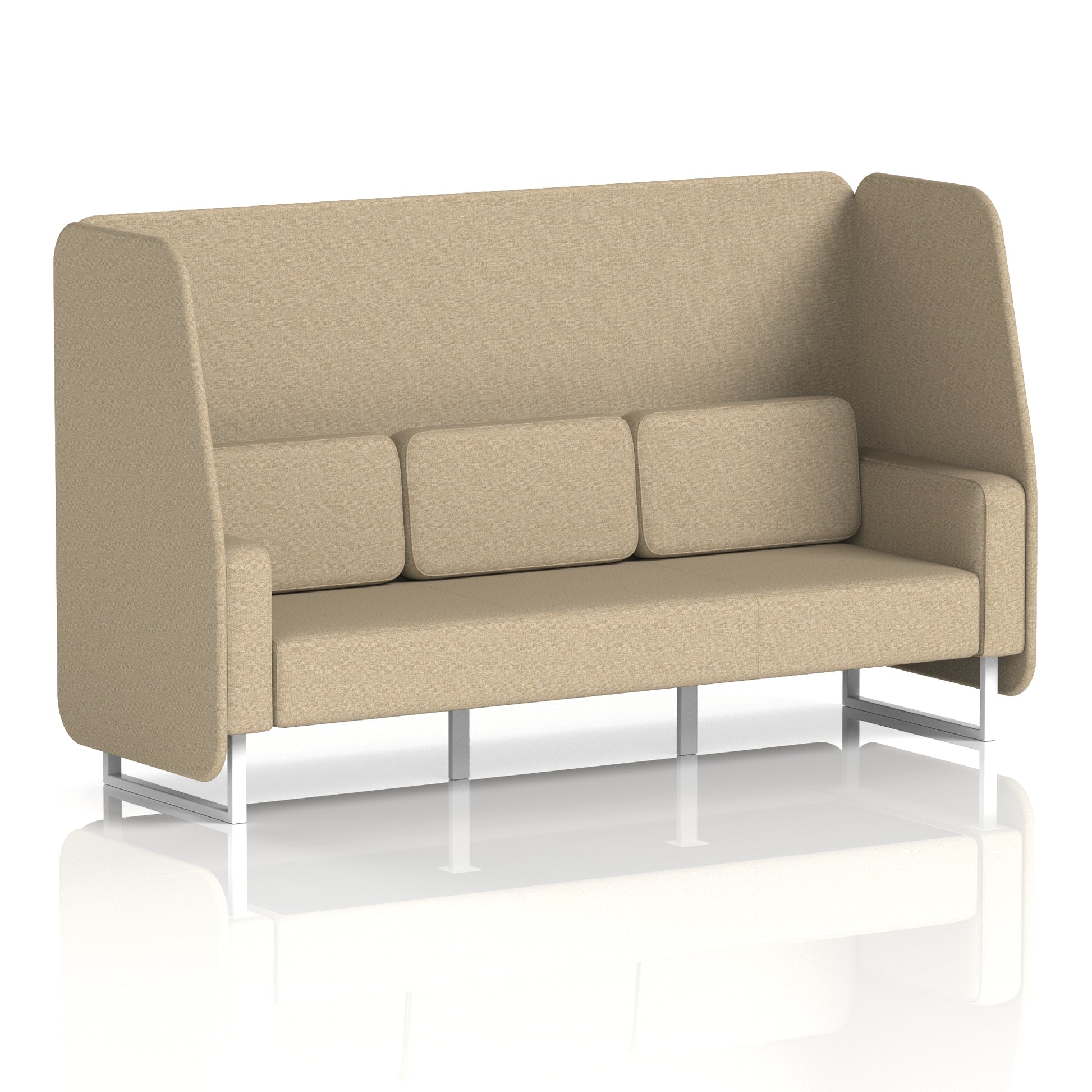 Brixworth Open Booth With White Legs in Single Tone
