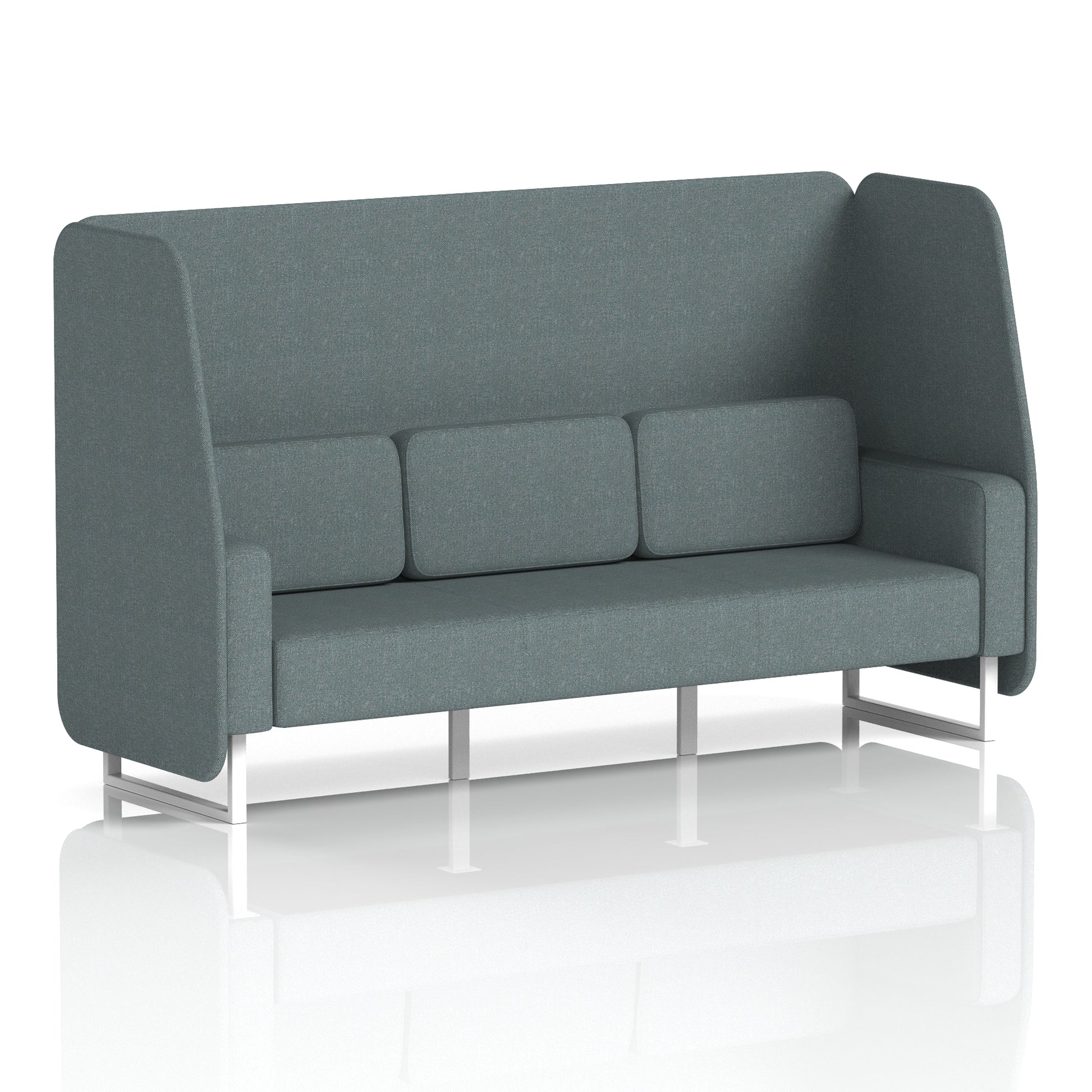 Brixworth Open Booth With White Legs in Single Tone
