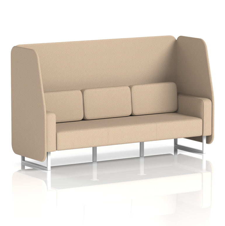 Brixworth Open Booth With White Legs in Single Tone