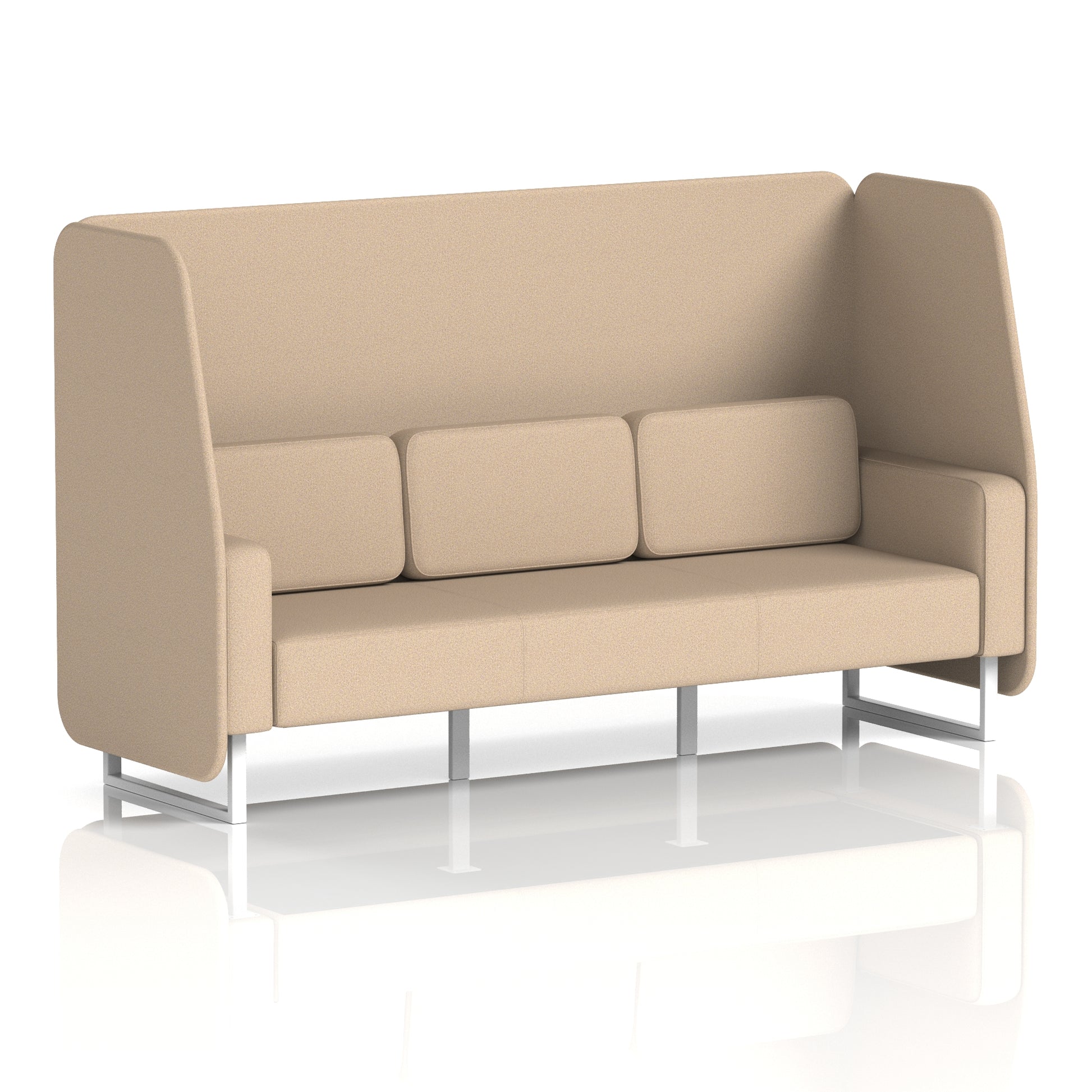 Brixworth Open Booth With White Legs in Single Tone