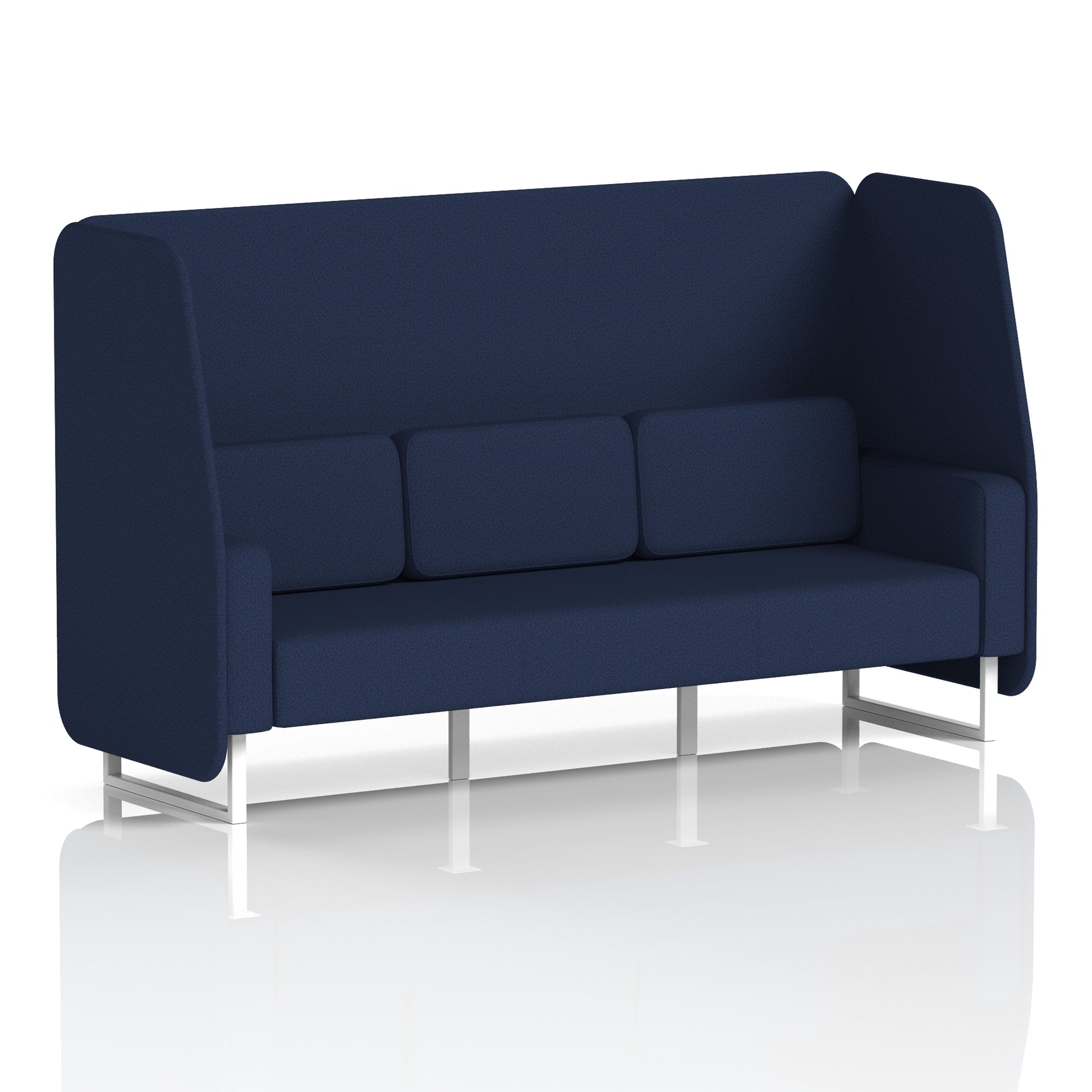 Brixworth Open Booth With White Legs in Single Tone