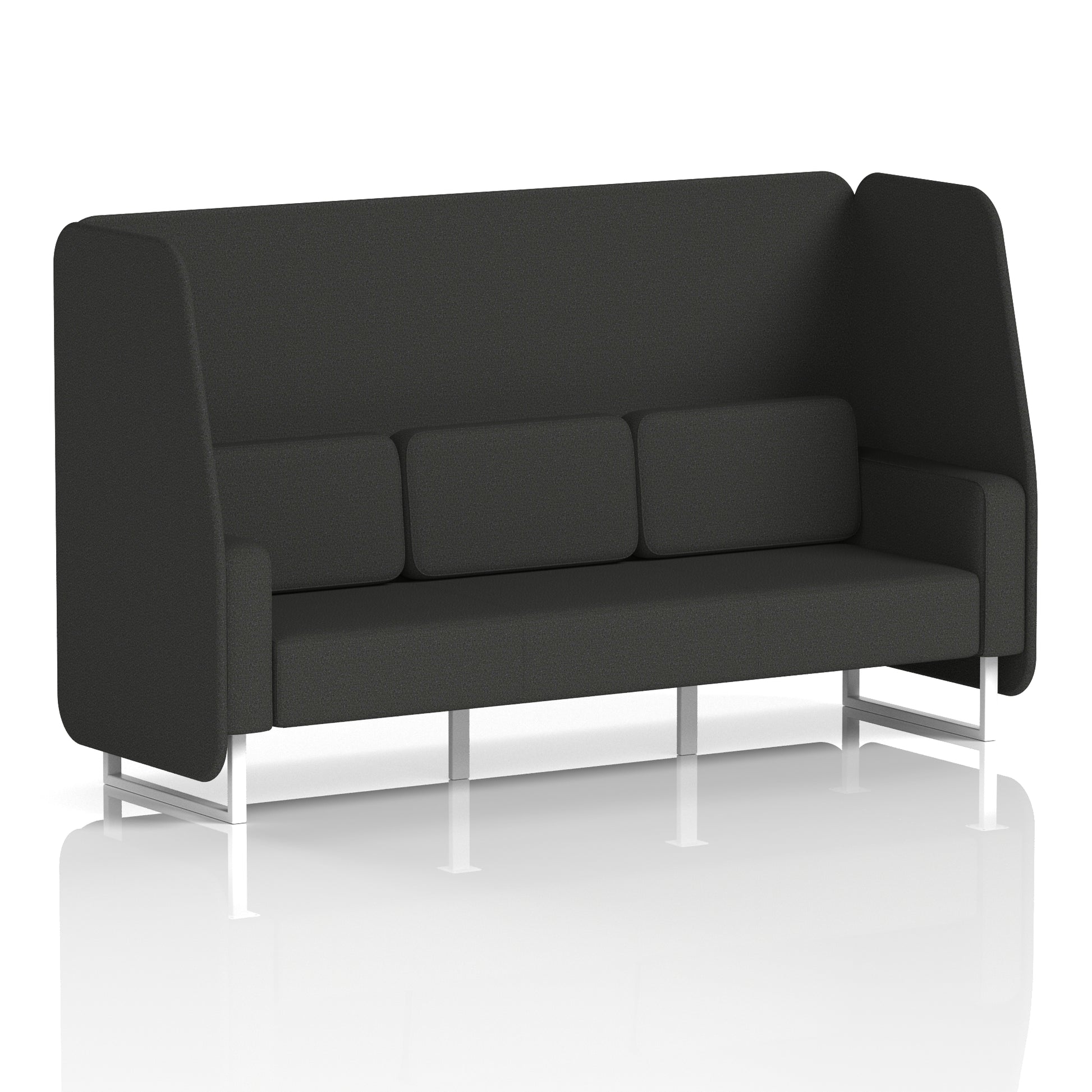 Brixworth Open Booth With White Legs in Single Tone