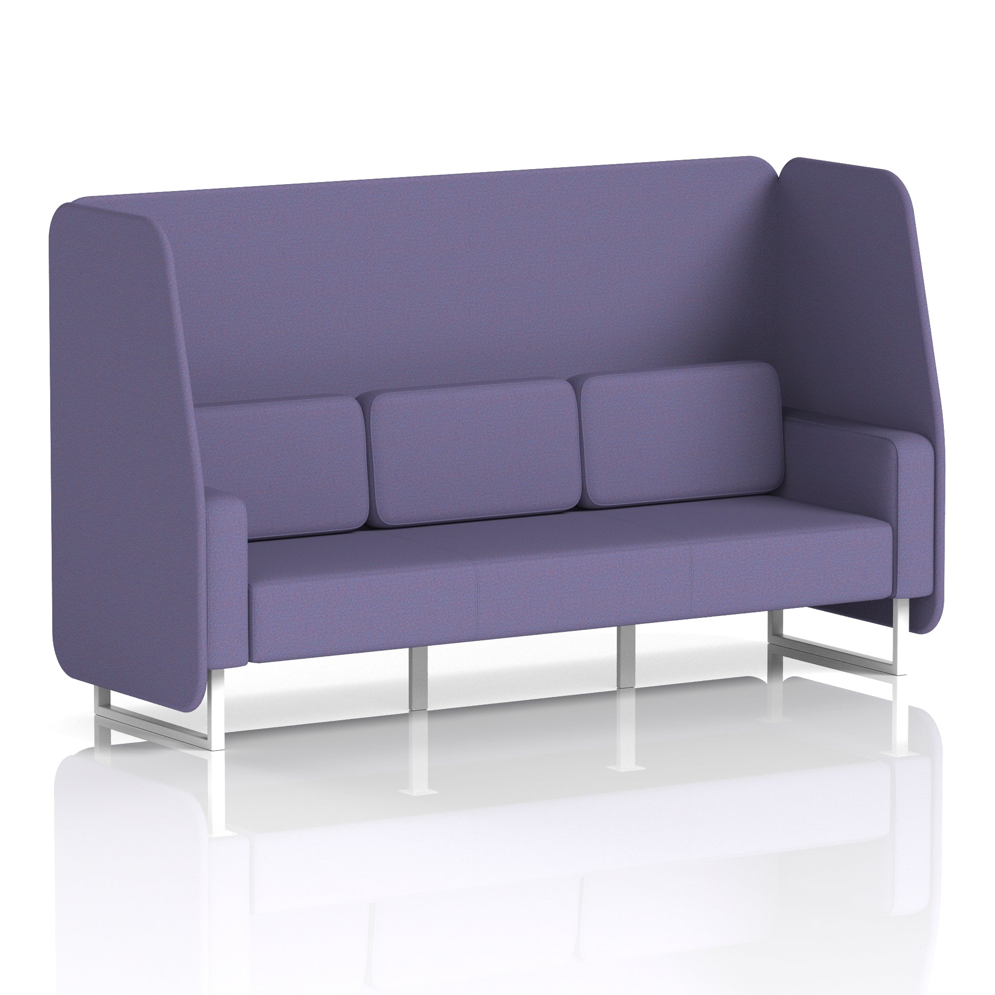 Brixworth Open Booth With White Legs in Single Tone