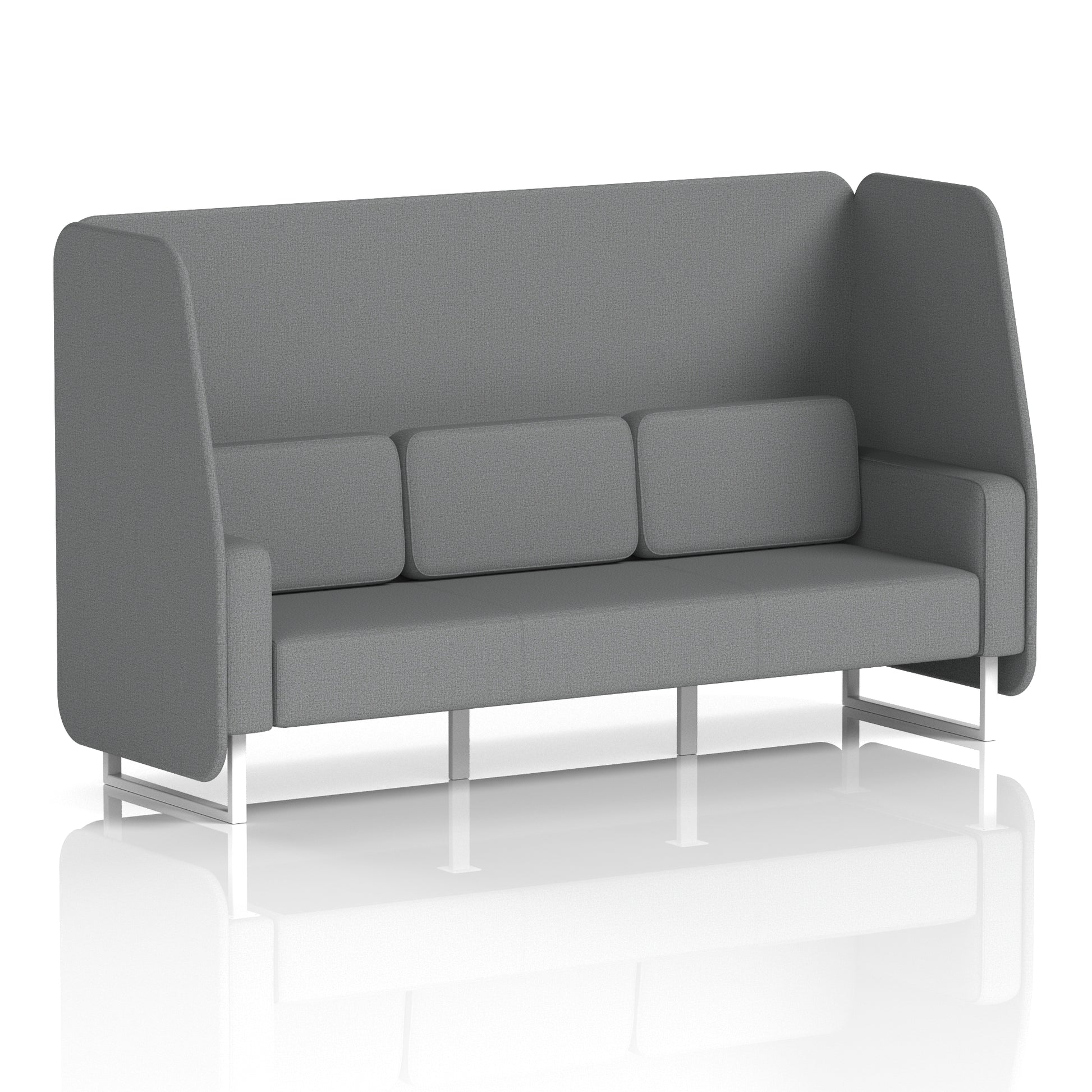Brixworth Open Booth With White Legs in Single Tone