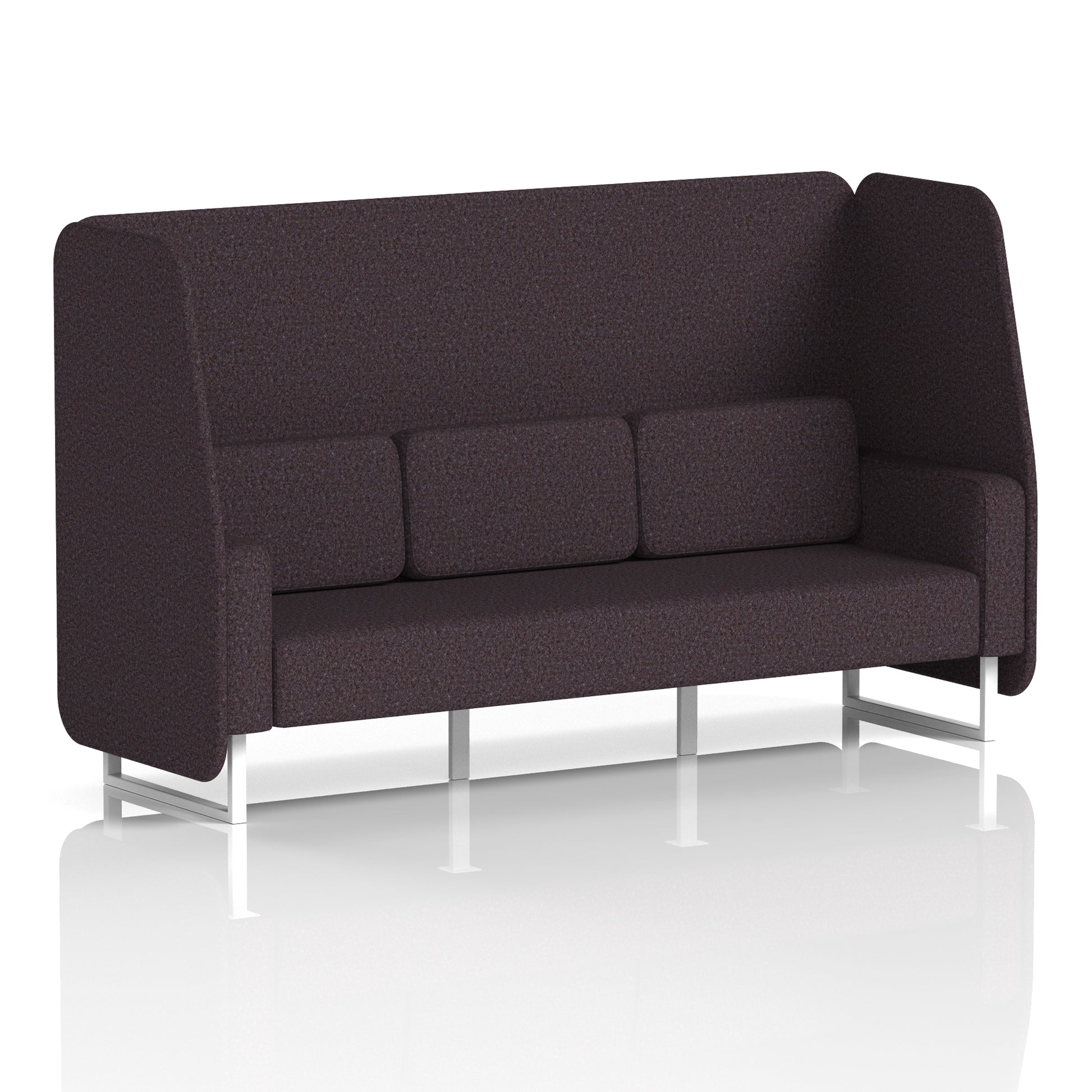 Brixworth Open Booth With White Legs in Single Tone