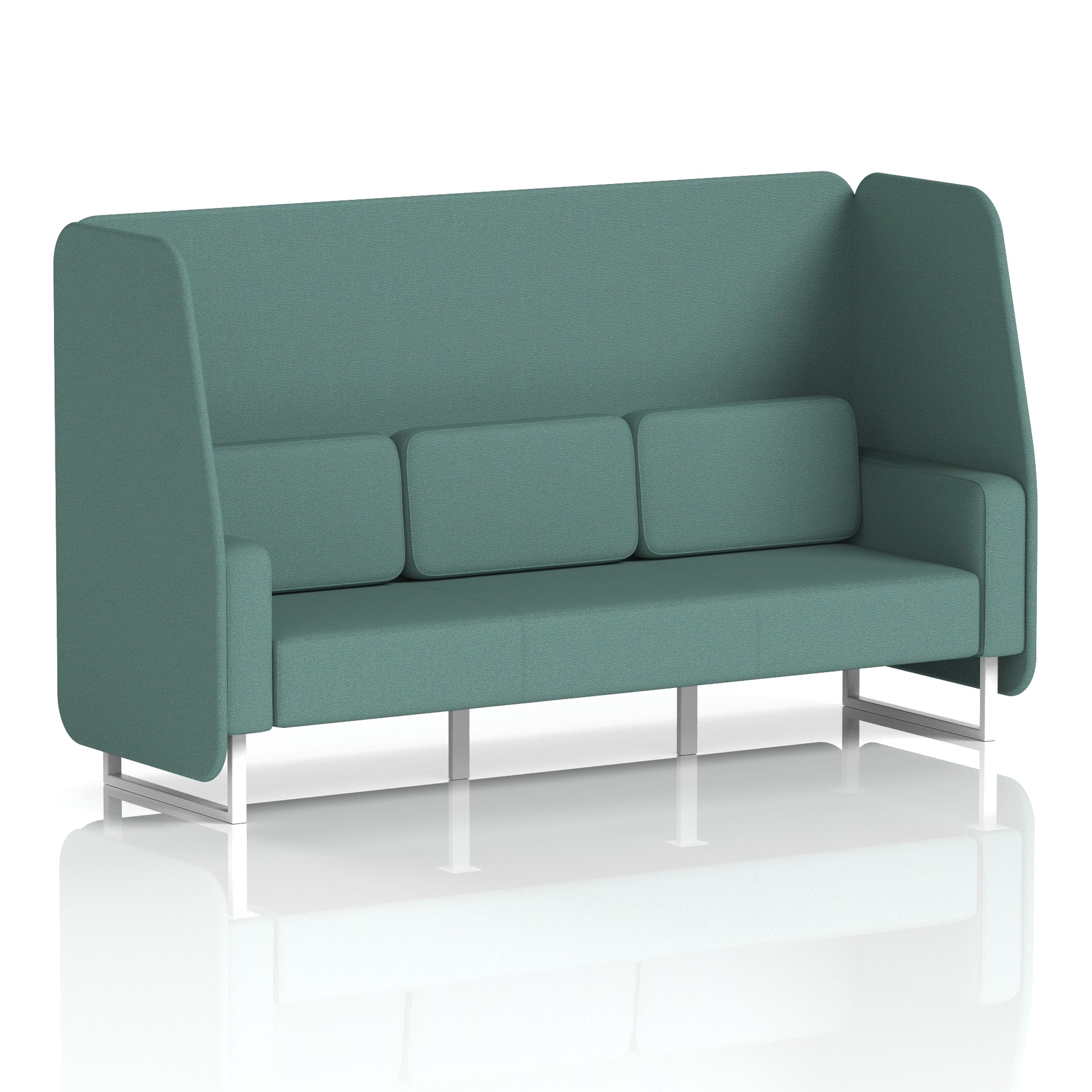 Brixworth Open Booth With White Legs in Single Tone