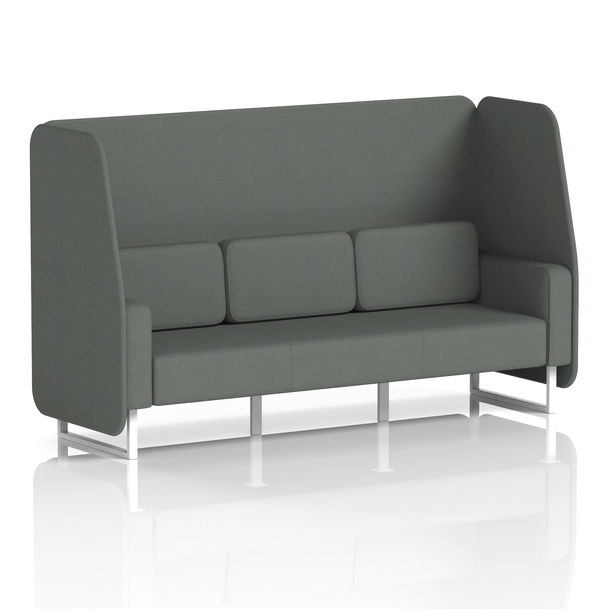 Brixworth Open Booth With White Legs in Single Tone