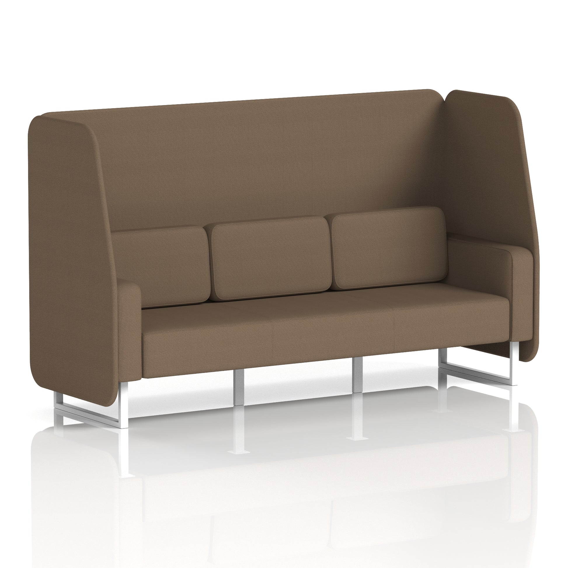 Brixworth Open Booth With White Legs in Single Tone