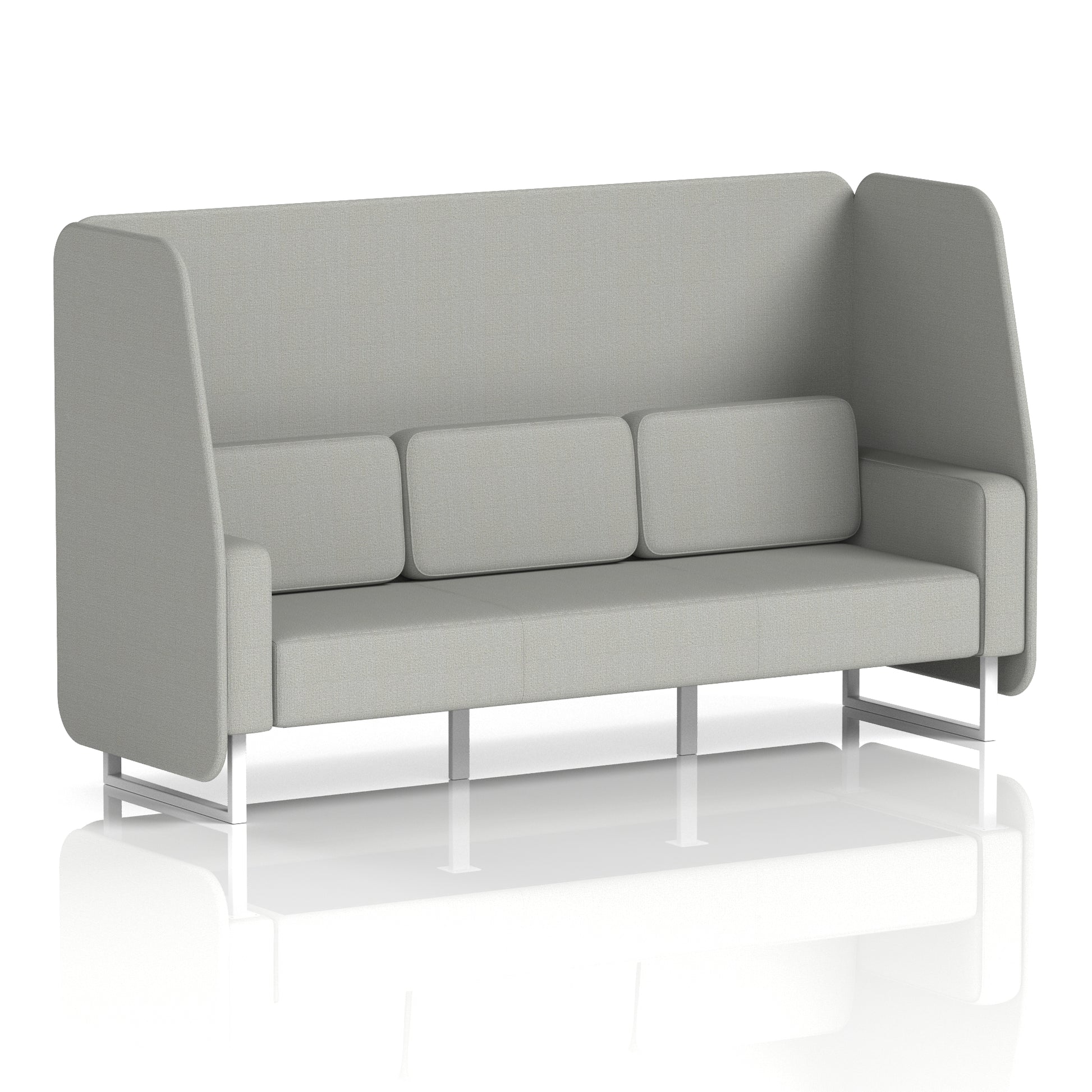Brixworth Open Booth With White Legs in Single Tone
