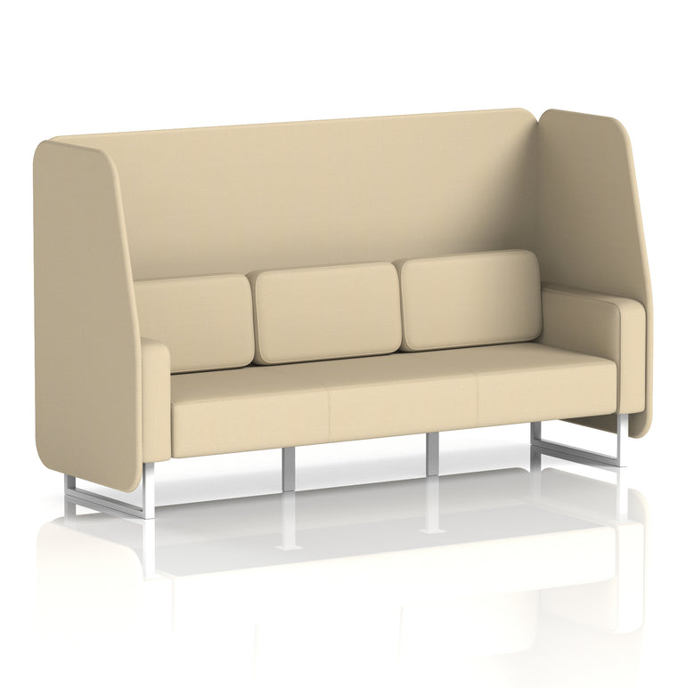 Brixworth Open Booth With White Legs in Single Tone