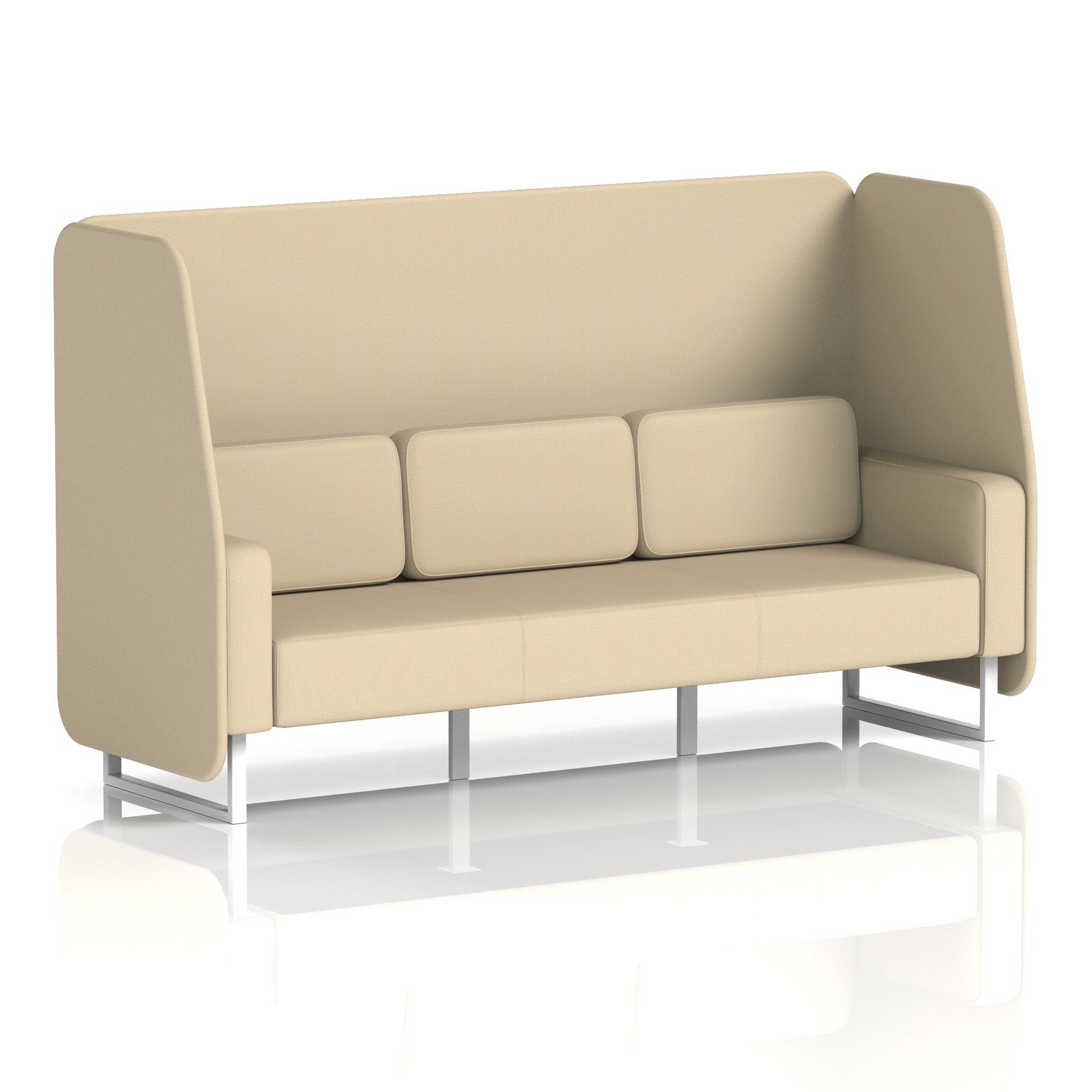 Brixworth Open Booth With White Legs in Single Tone