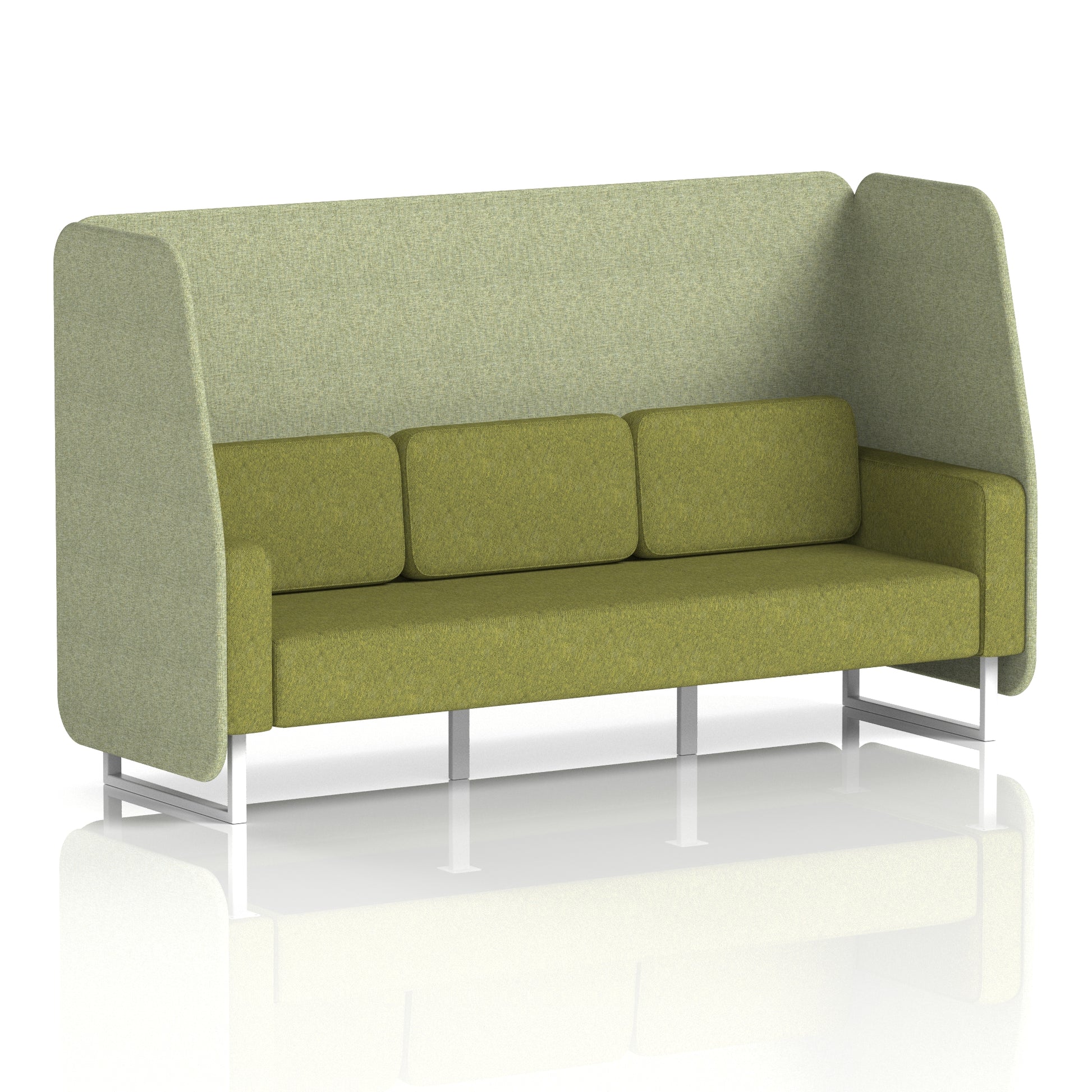 Brixworth Open Booth With White Legs in Two Tone