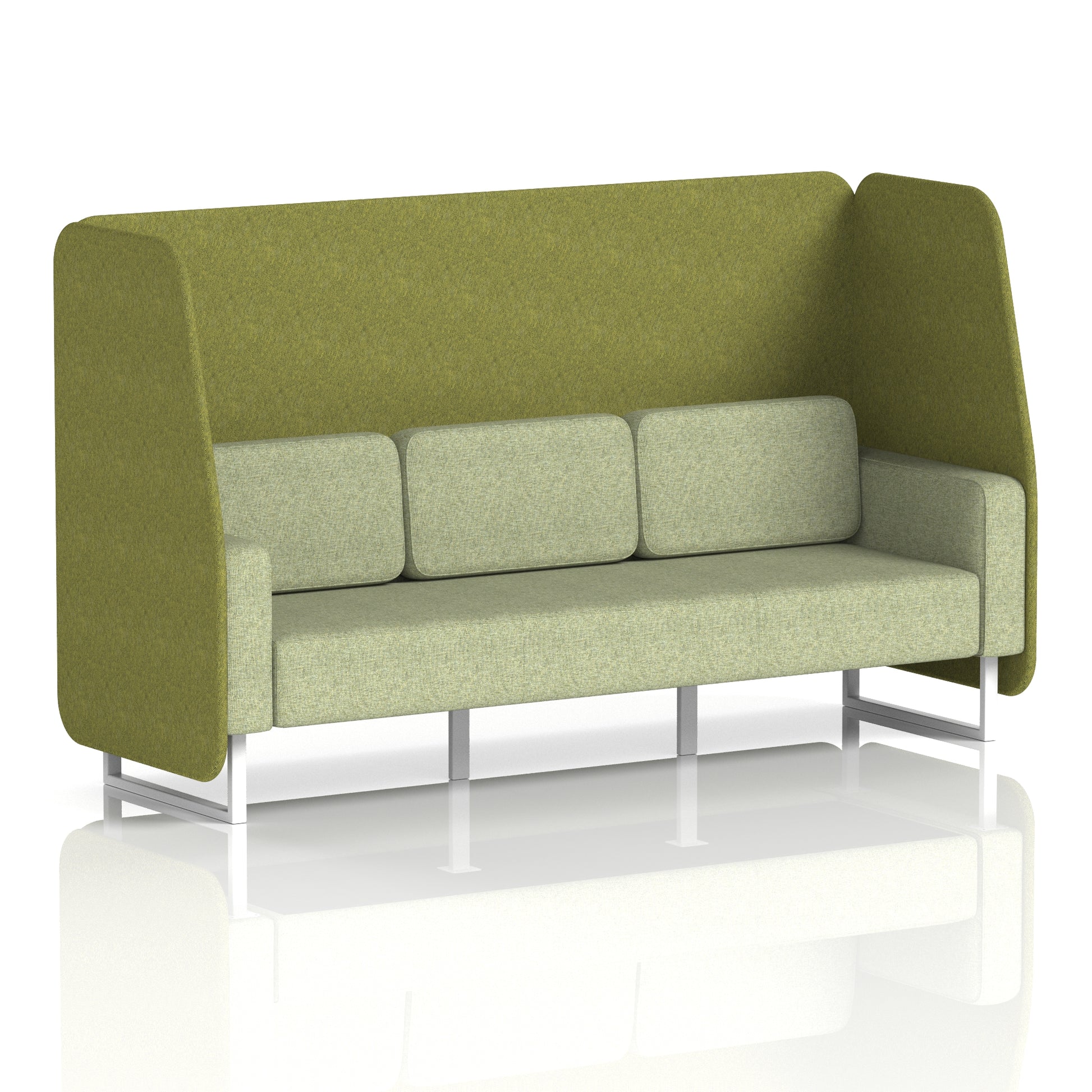 Brixworth Open Booth With White Legs in Two Tone