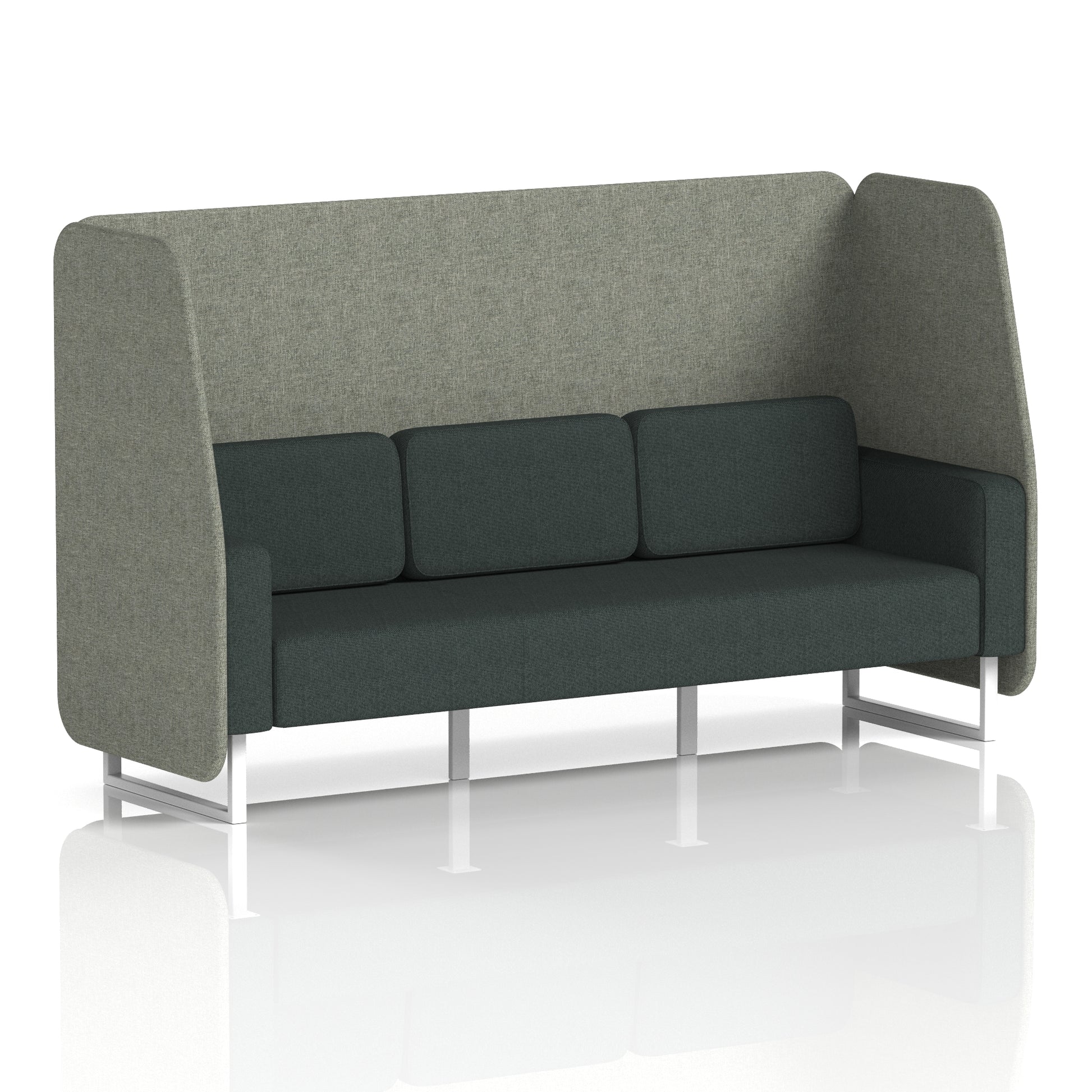Brixworth Open Booth With White Legs in Two Tone