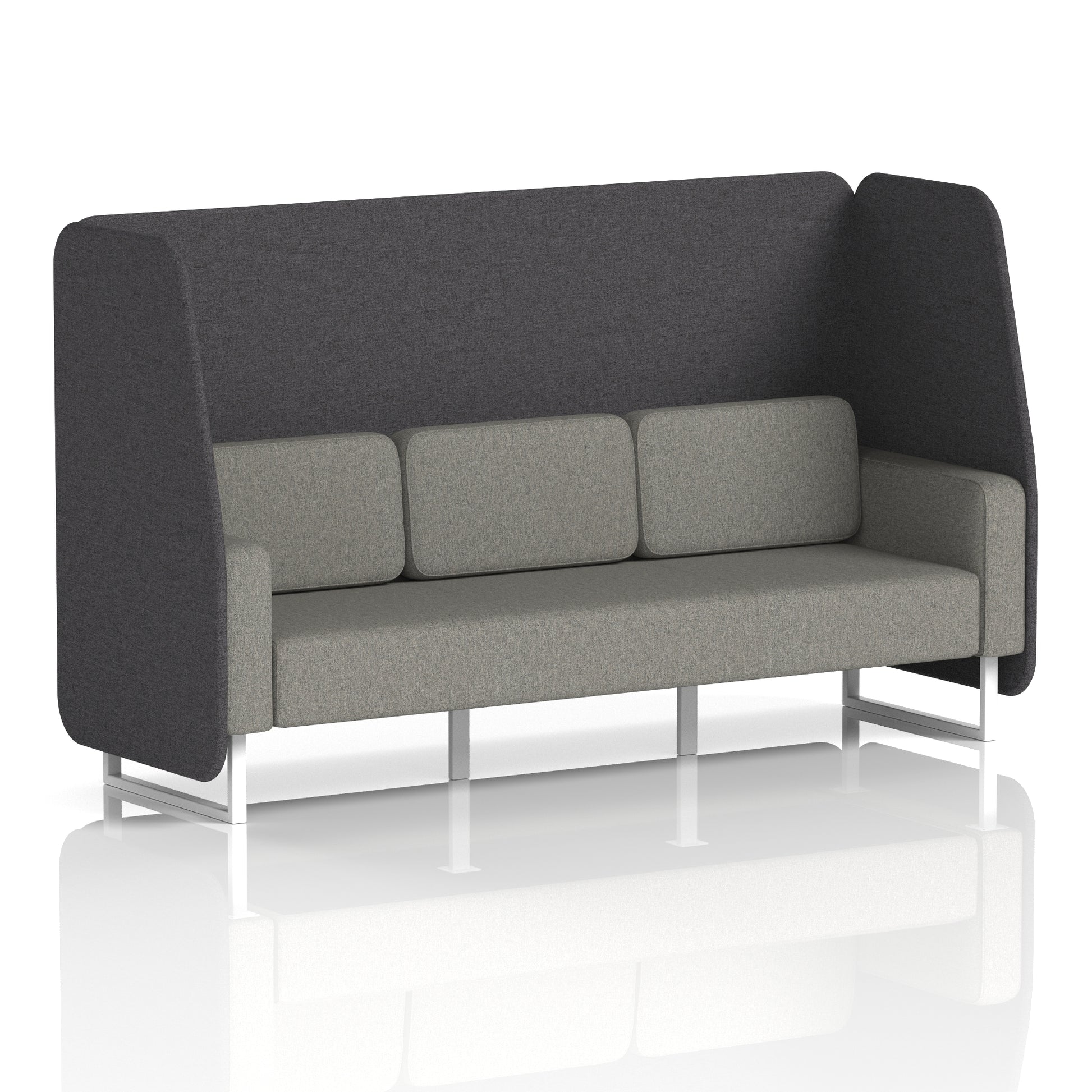 Brixworth Open Booth With White Legs in Two Tone