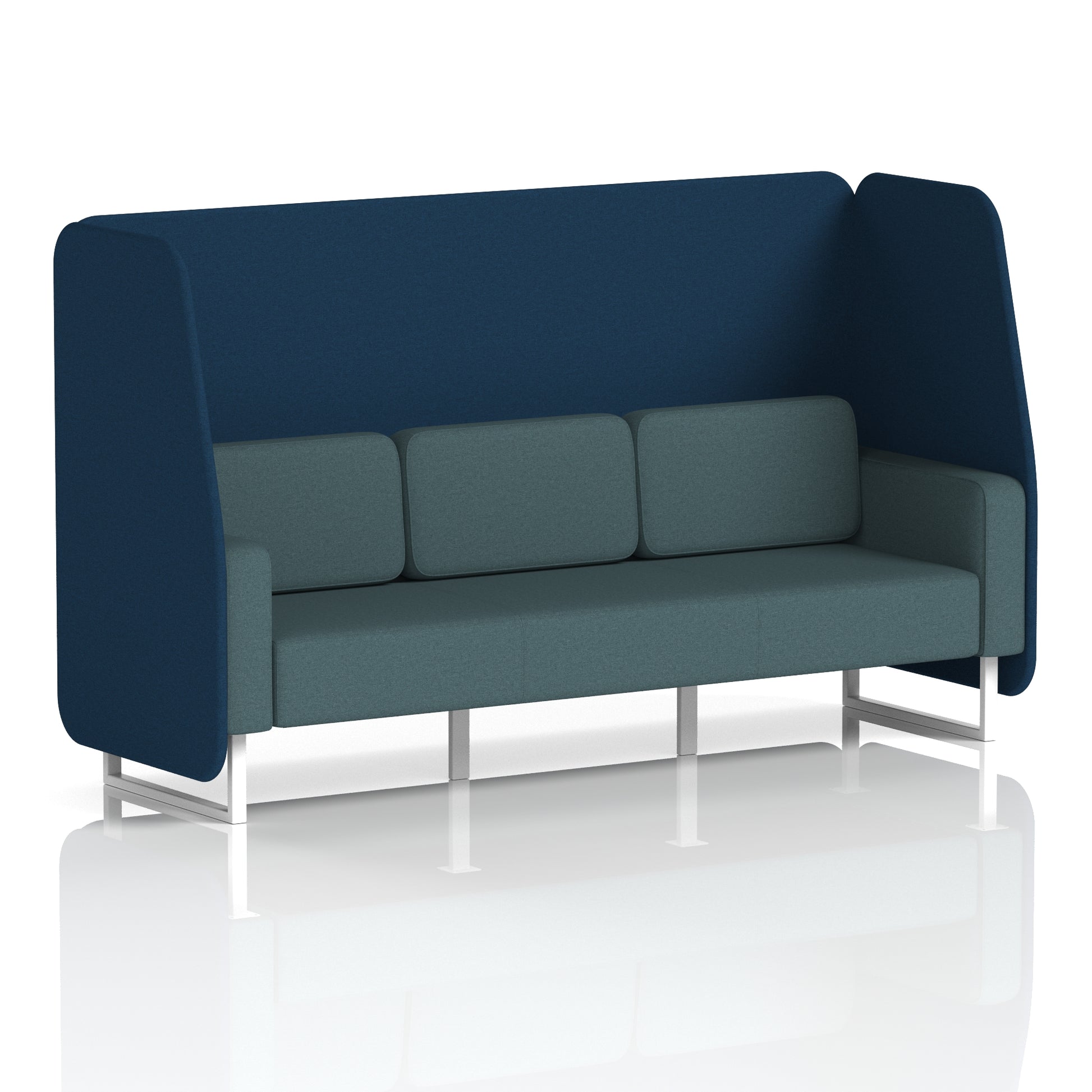 Brixworth Open Booth With White Legs in Two Tone