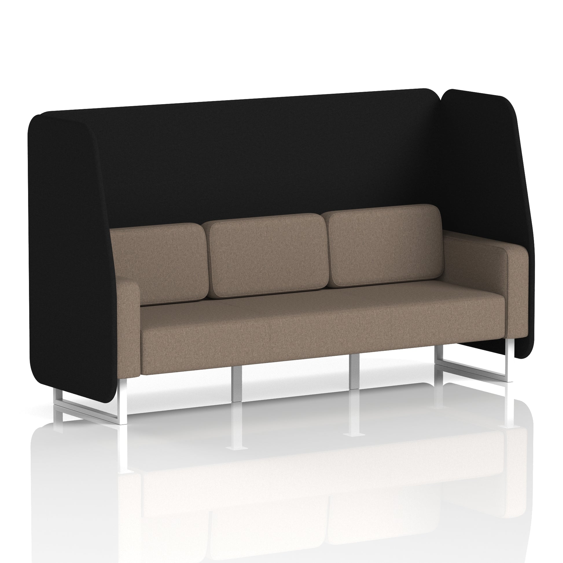 Brixworth Open Booth With White Legs in Two Tone