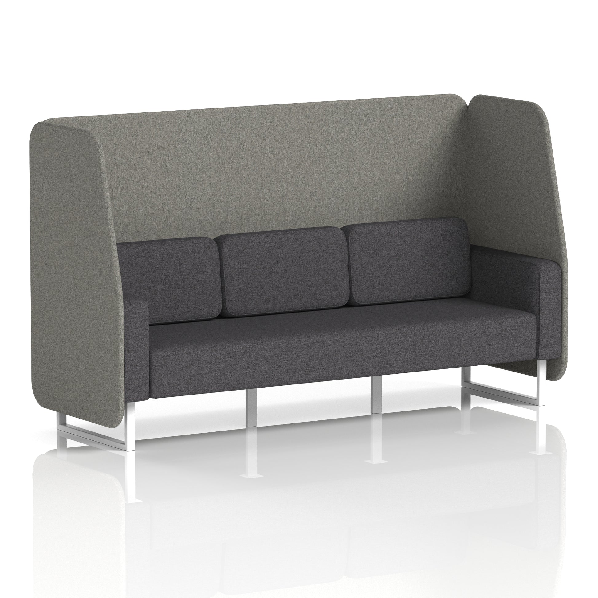 Brixworth Open Booth With White Legs in Two Tone
