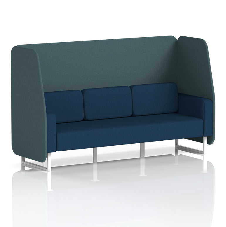Brixworth Open Booth With White Legs in Two Tone