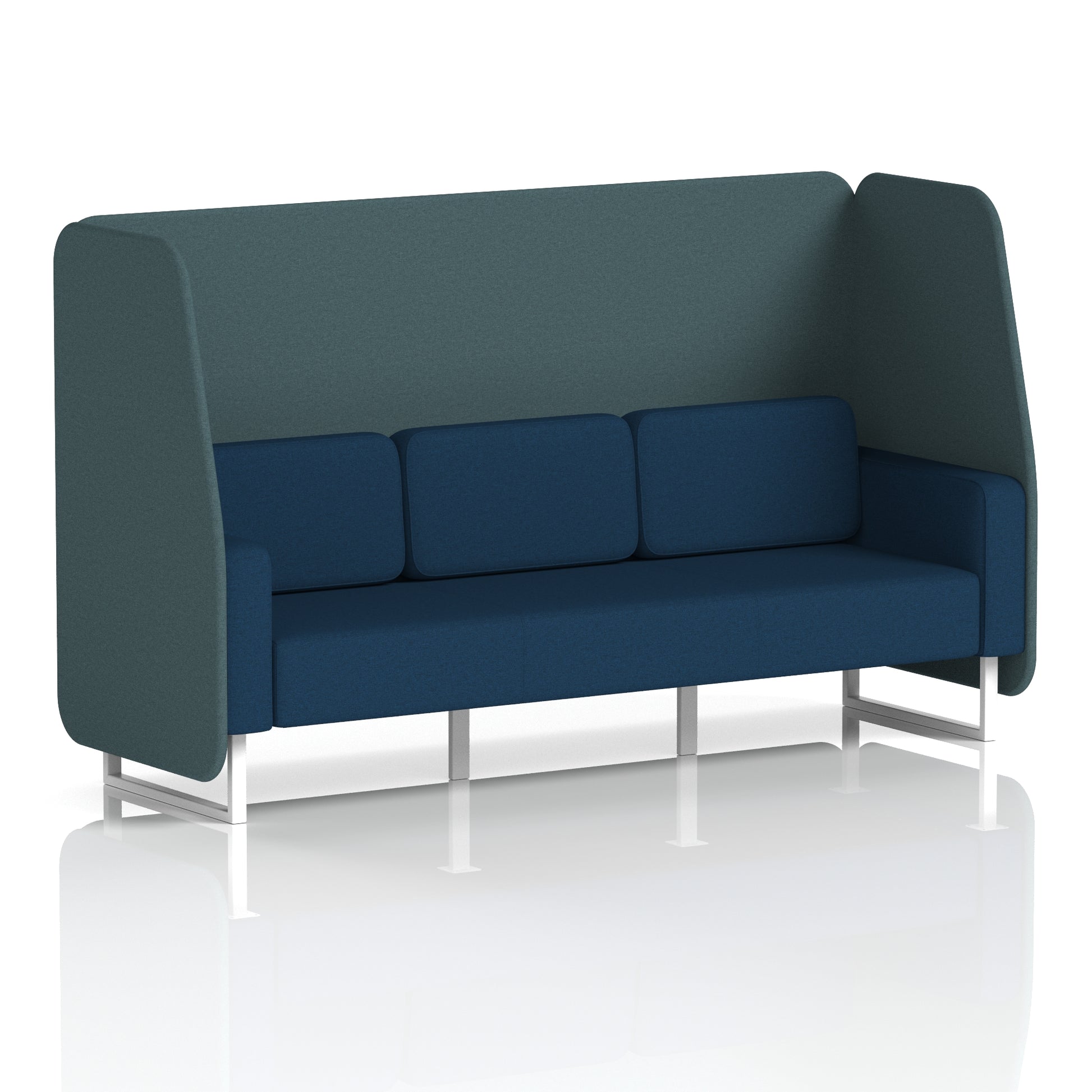 Brixworth Open Booth With White Legs in Two Tone