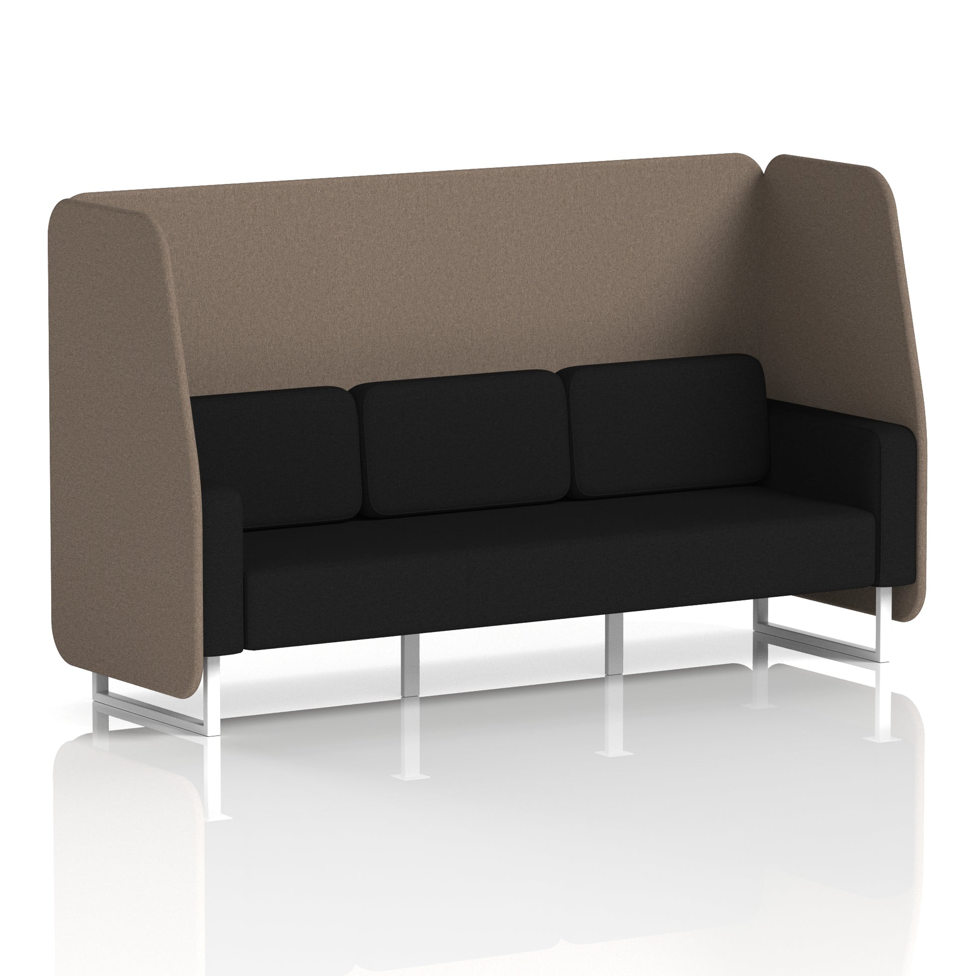 Brixworth Open Booth With White Legs in Two Tone