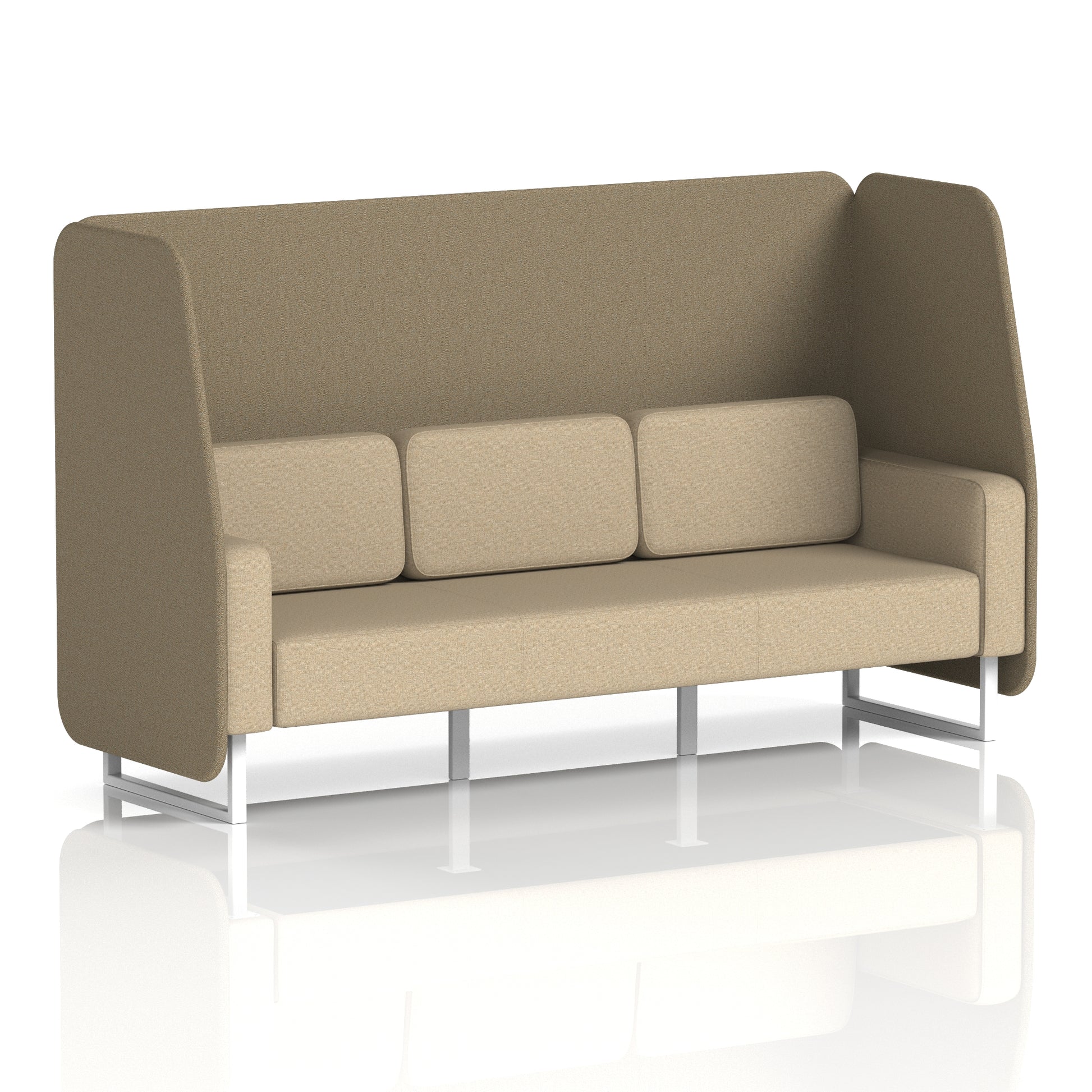 Brixworth Open Booth With White Legs in Two Tone
