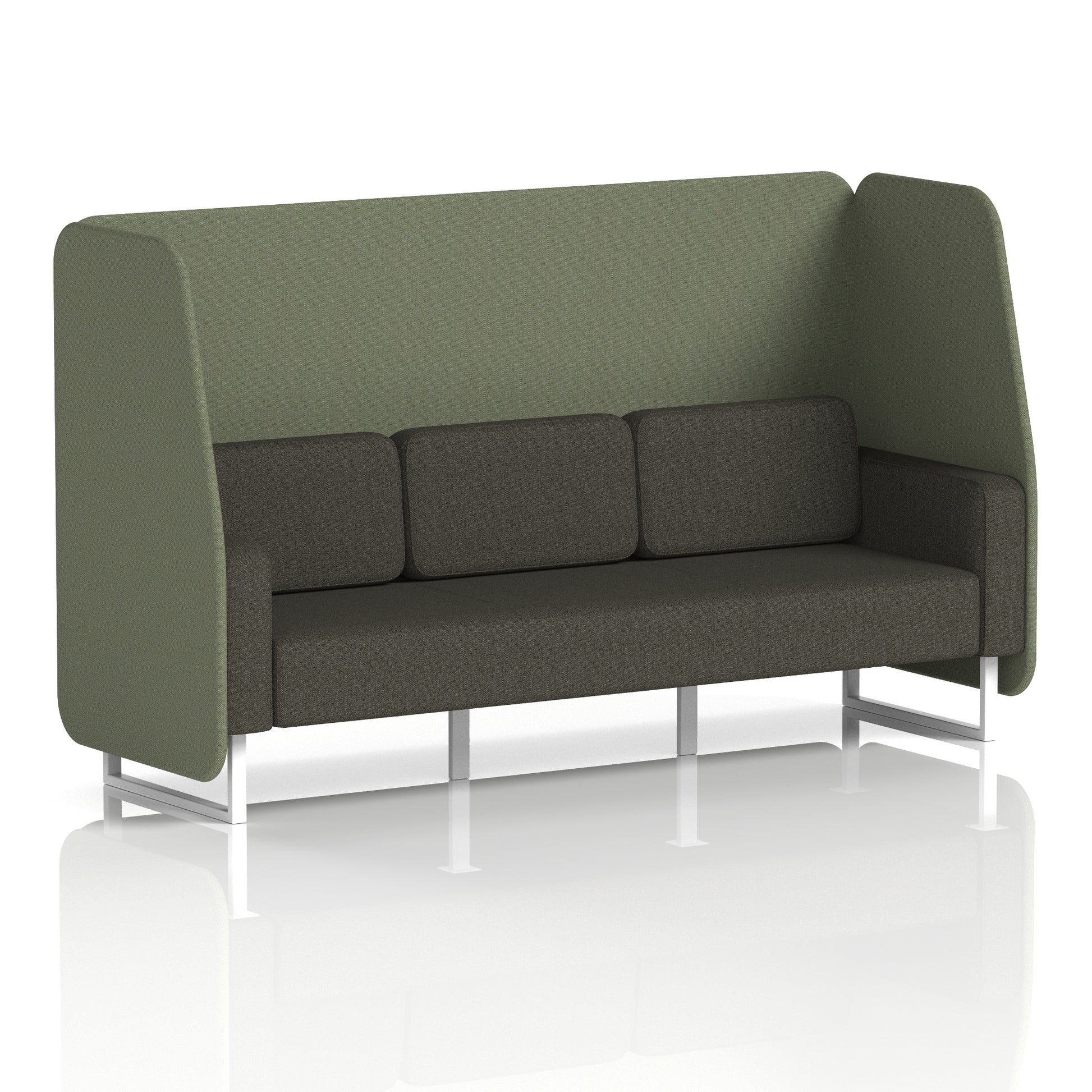Brixworth Open Booth With White Legs in Two Tone