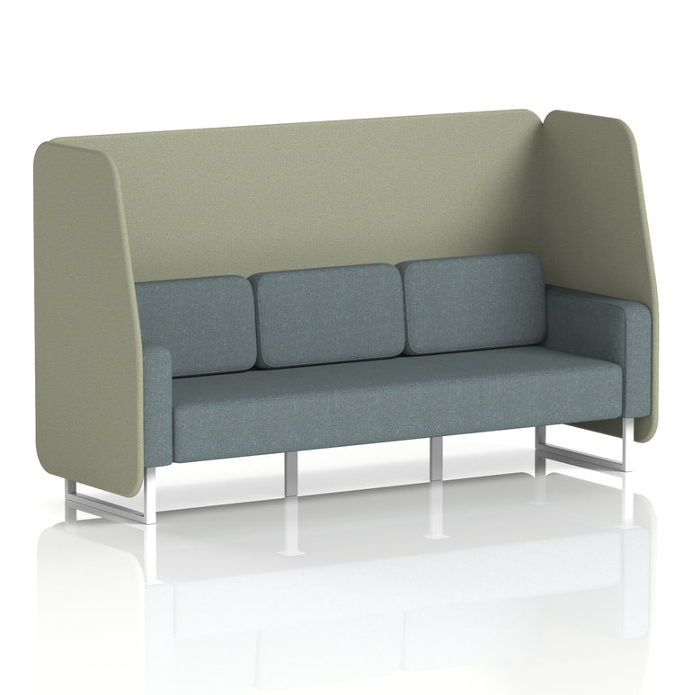 Brixworth Open Booth With White Legs in Two Tone