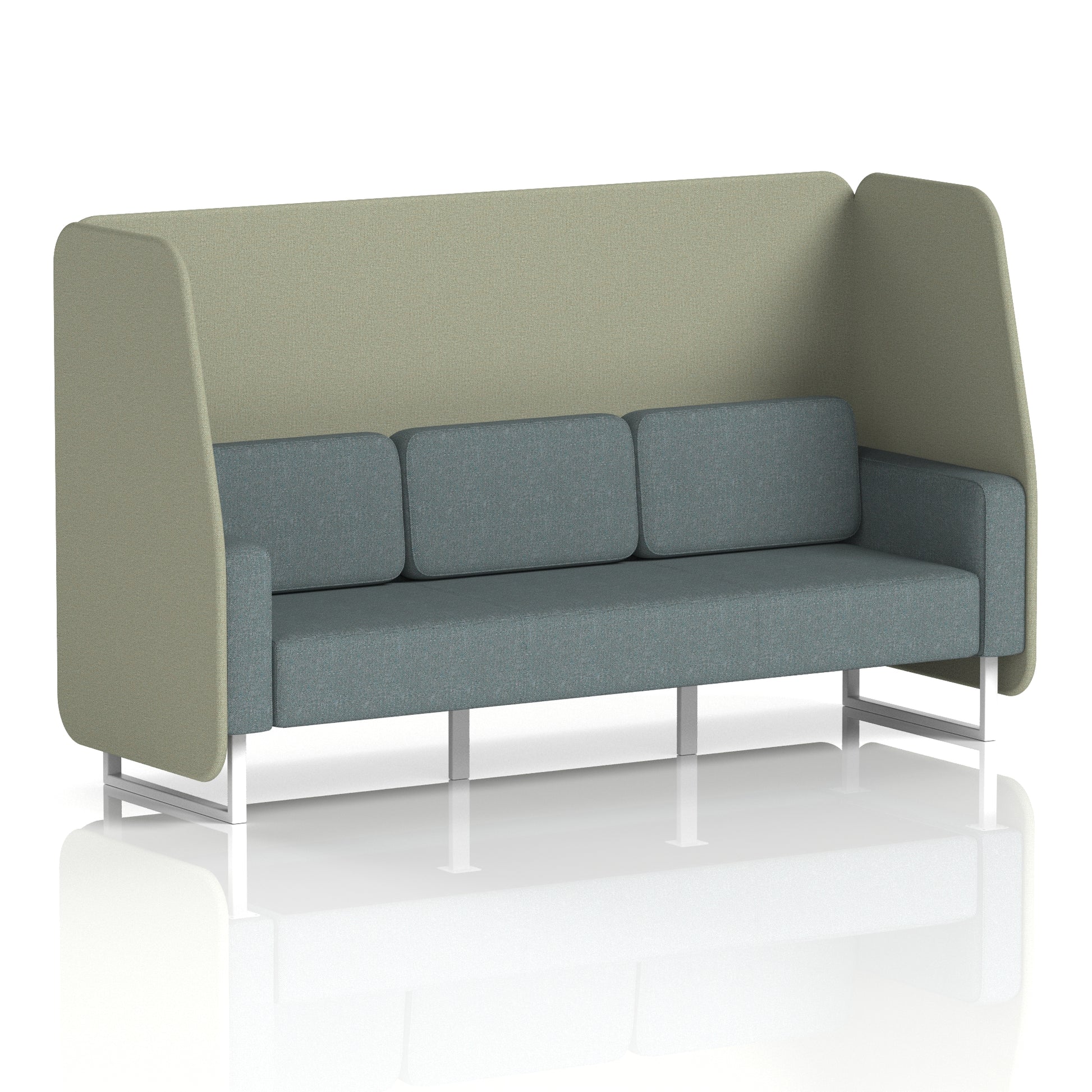 Brixworth Open Booth With White Legs in Two Tone