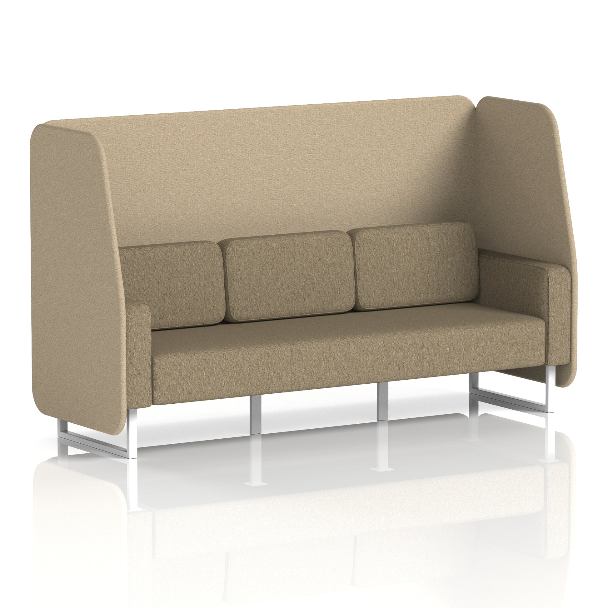 Brixworth Open Booth With White Legs in Two Tone
