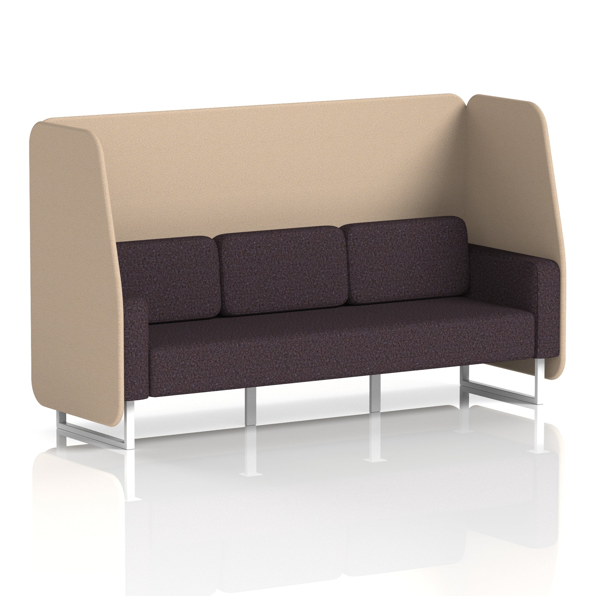 Brixworth Open Booth With White Legs in Two Tone