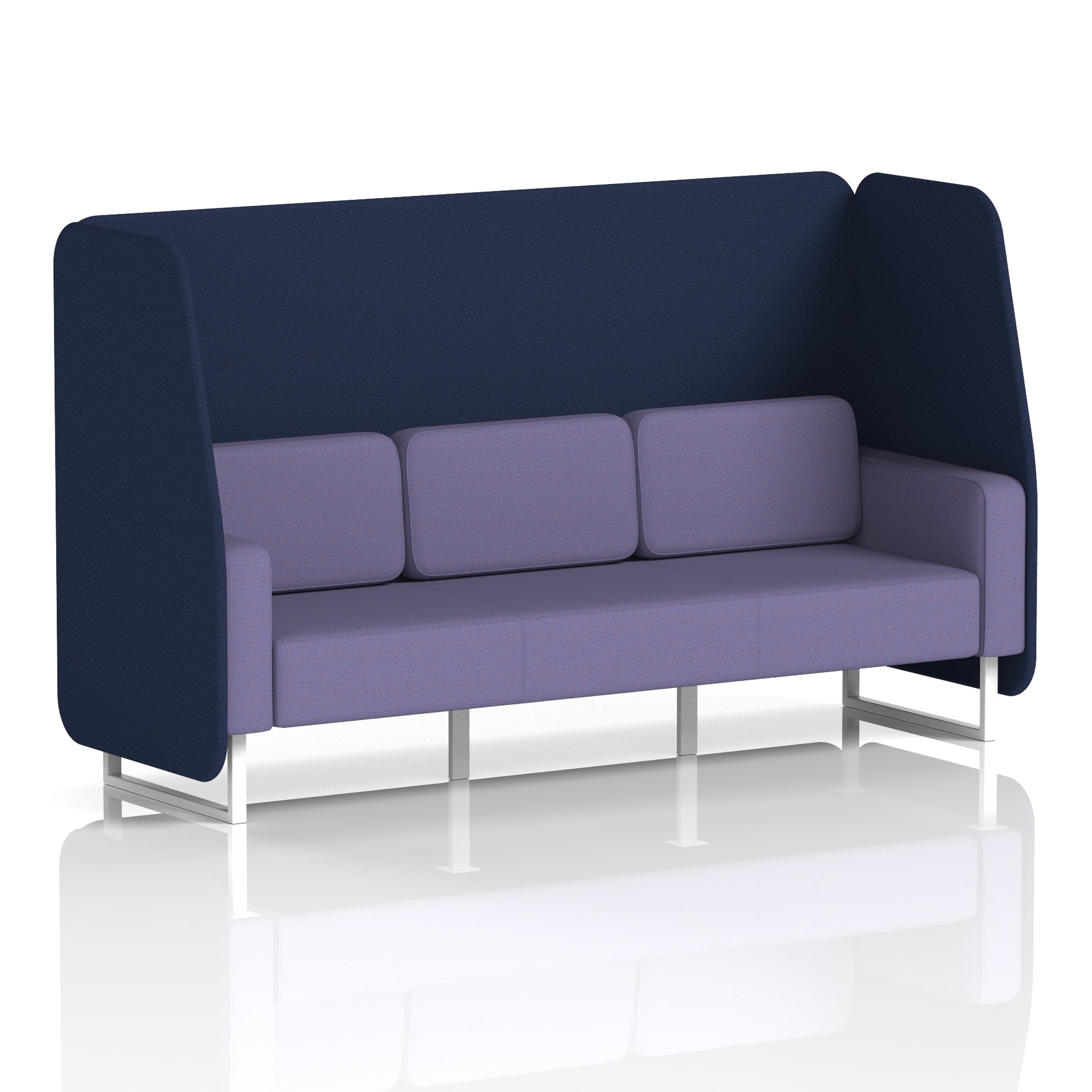Brixworth Open Booth With White Legs in Two Tone
