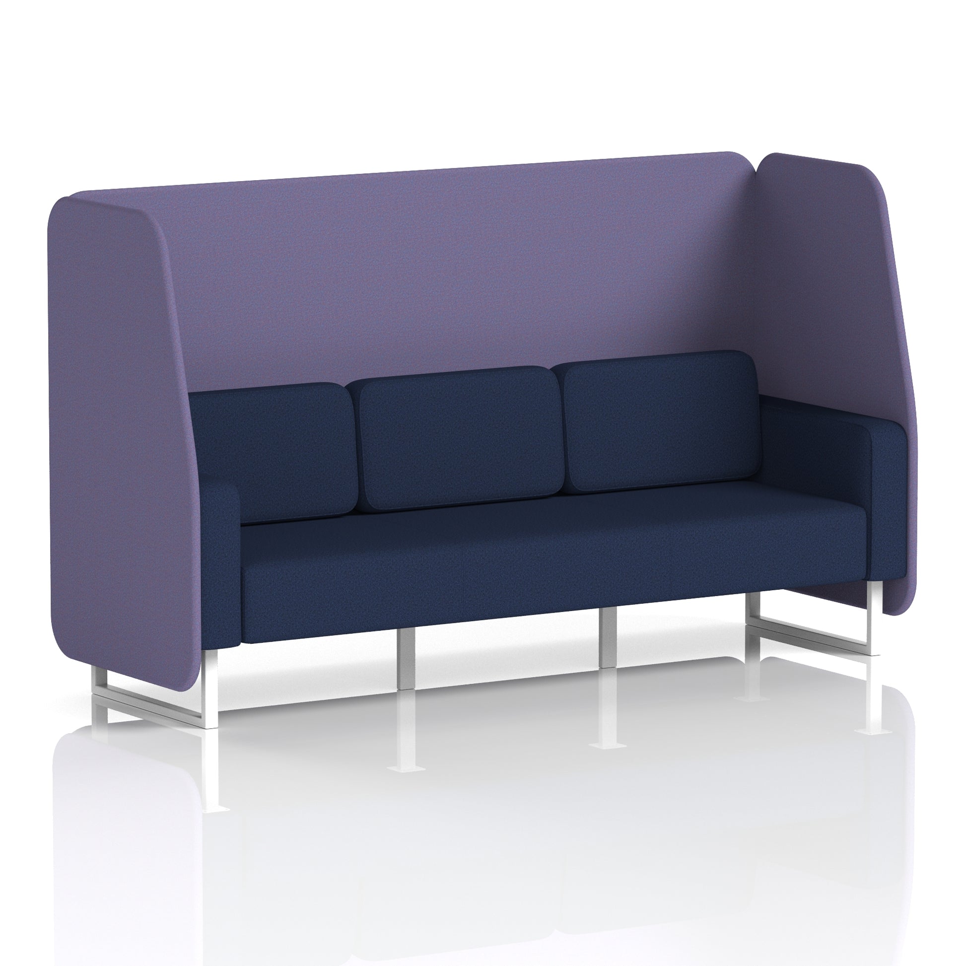 Brixworth Open Booth With White Legs in Two Tone