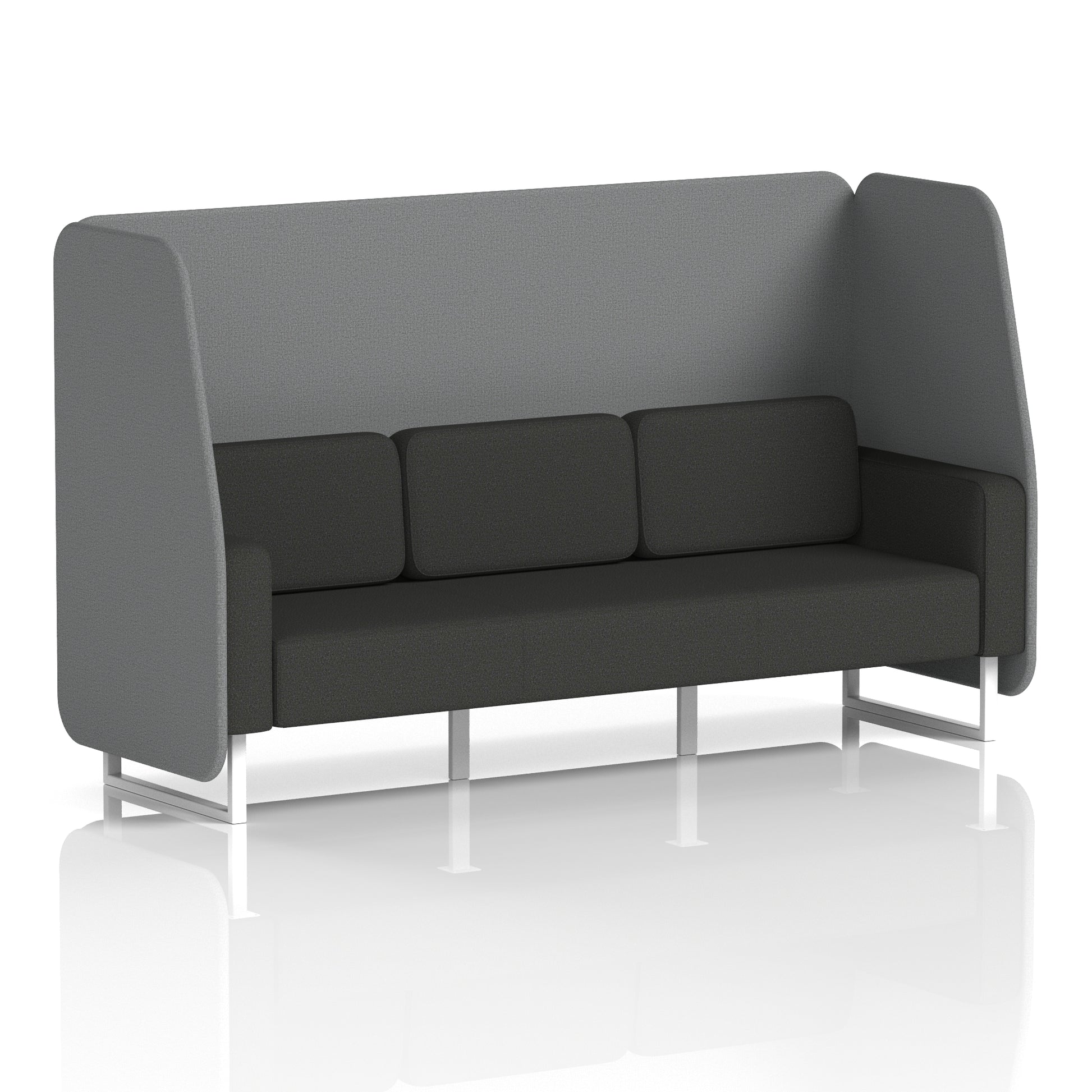 Brixworth Open Booth With White Legs in Two Tone