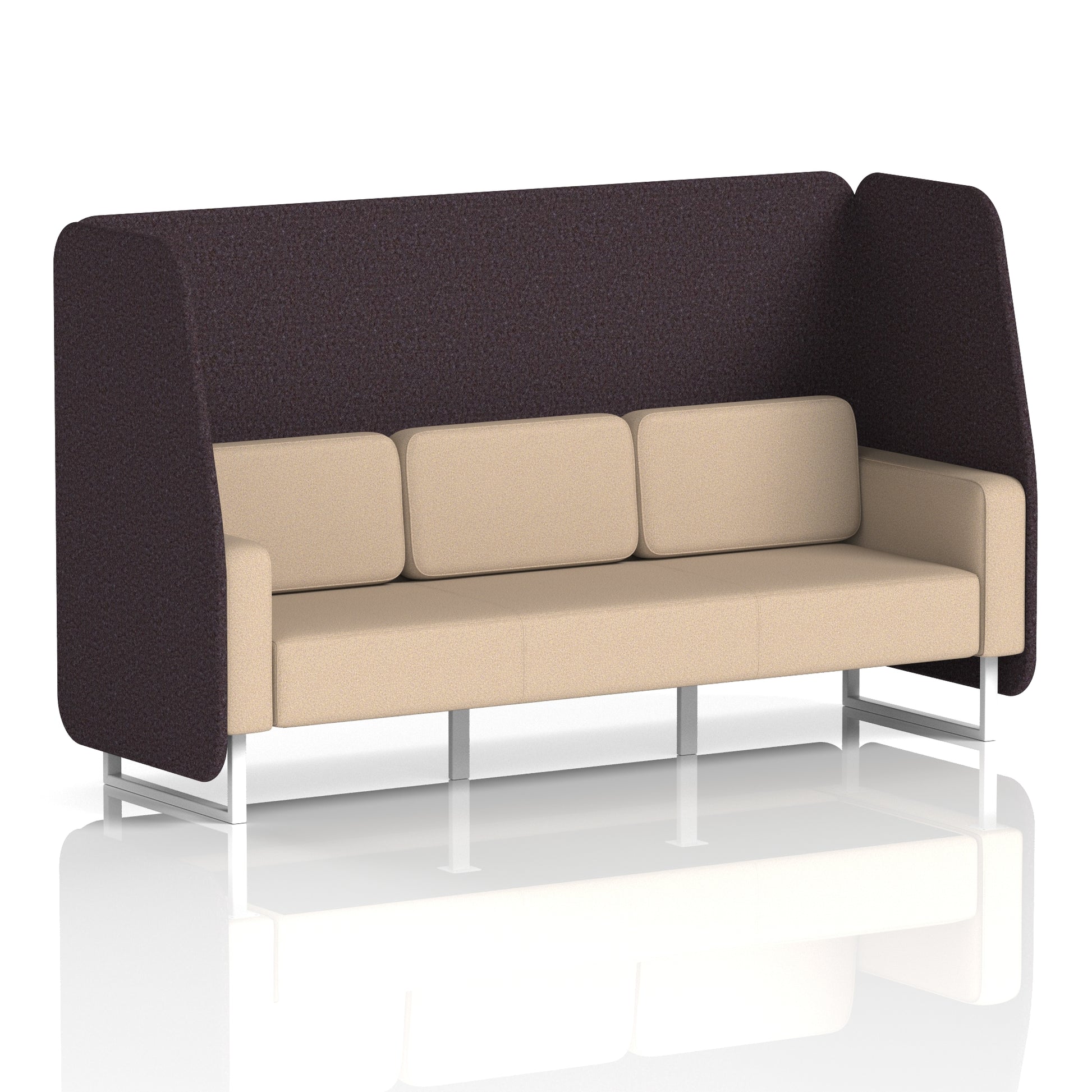 Brixworth Open Booth With White Legs in Two Tone