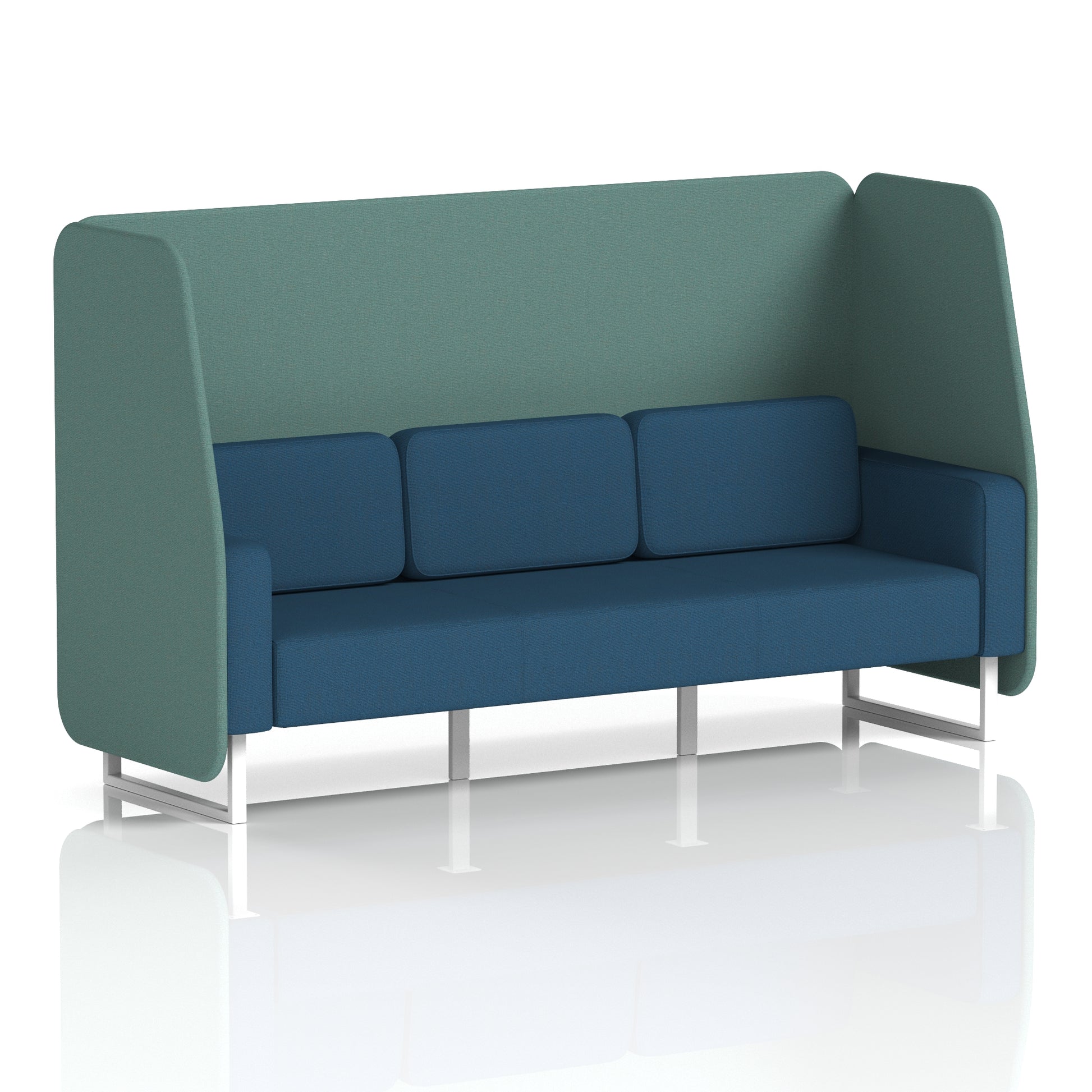 Brixworth Open Booth With White Legs in Two Tone