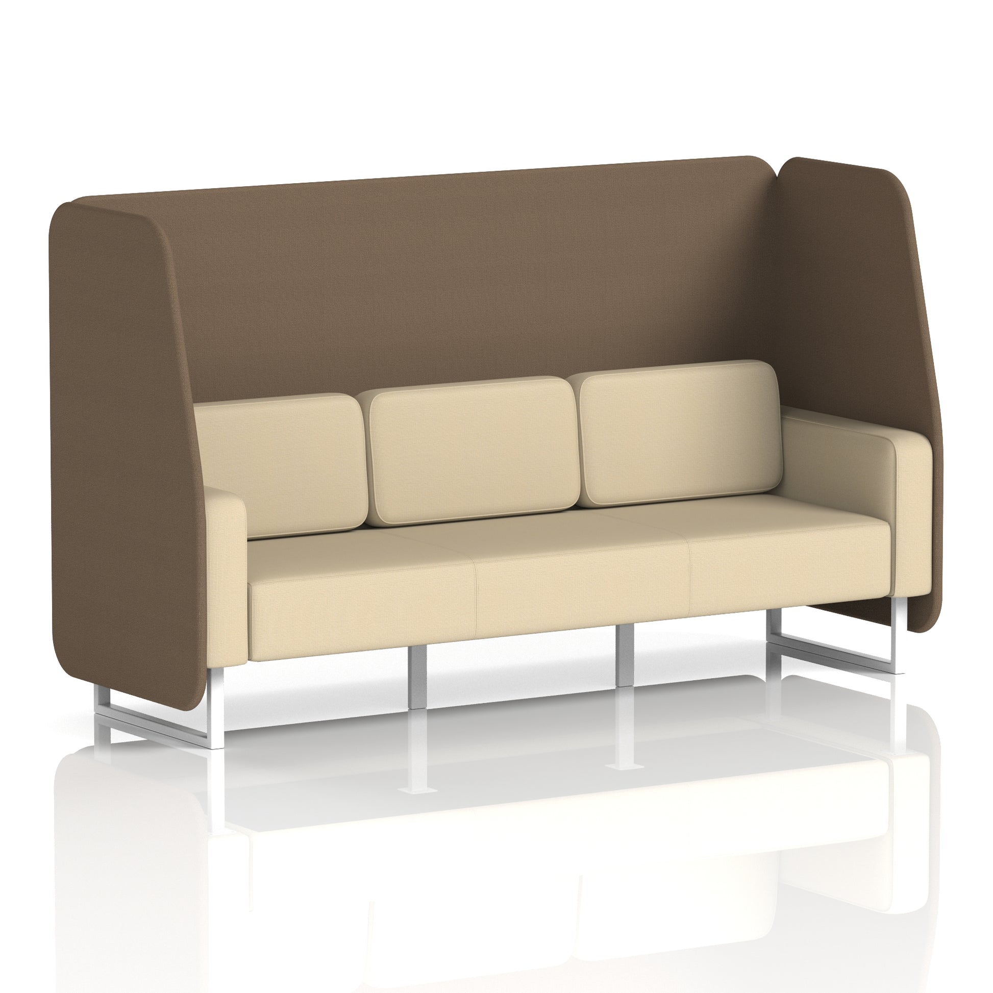 Brixworth Open Booth With White Legs in Two Tone