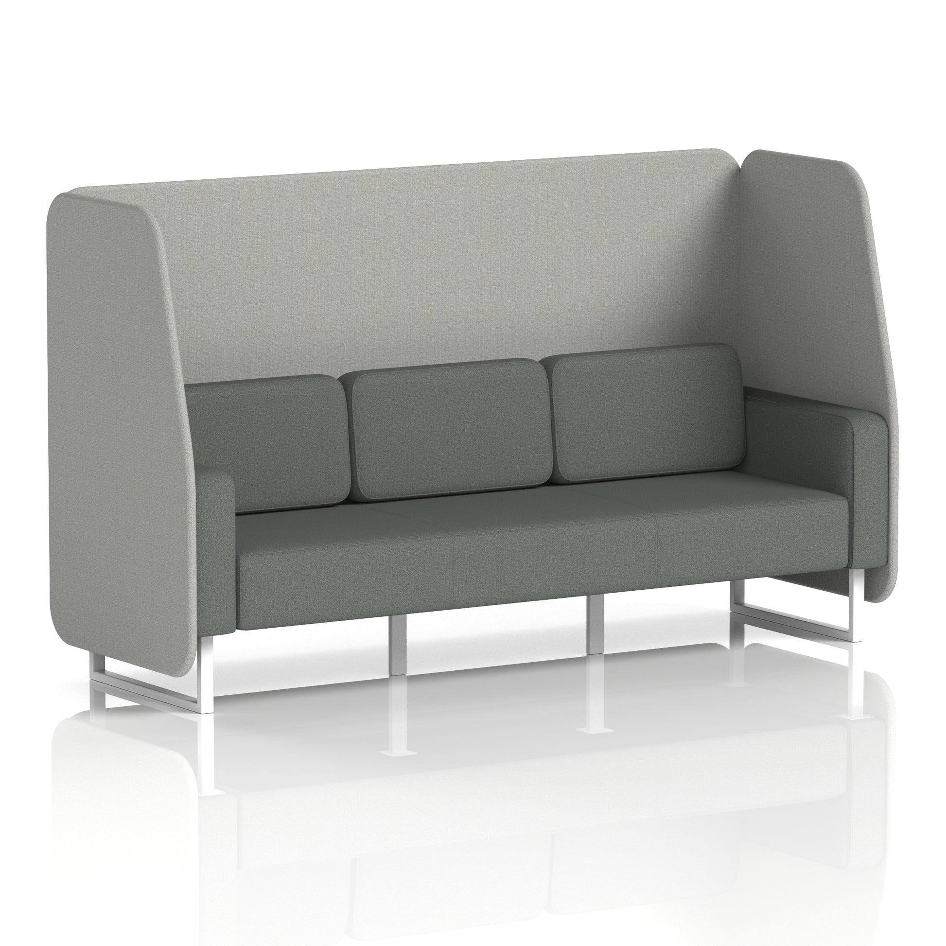 Brixworth Open Booth With White Legs in Two Tone