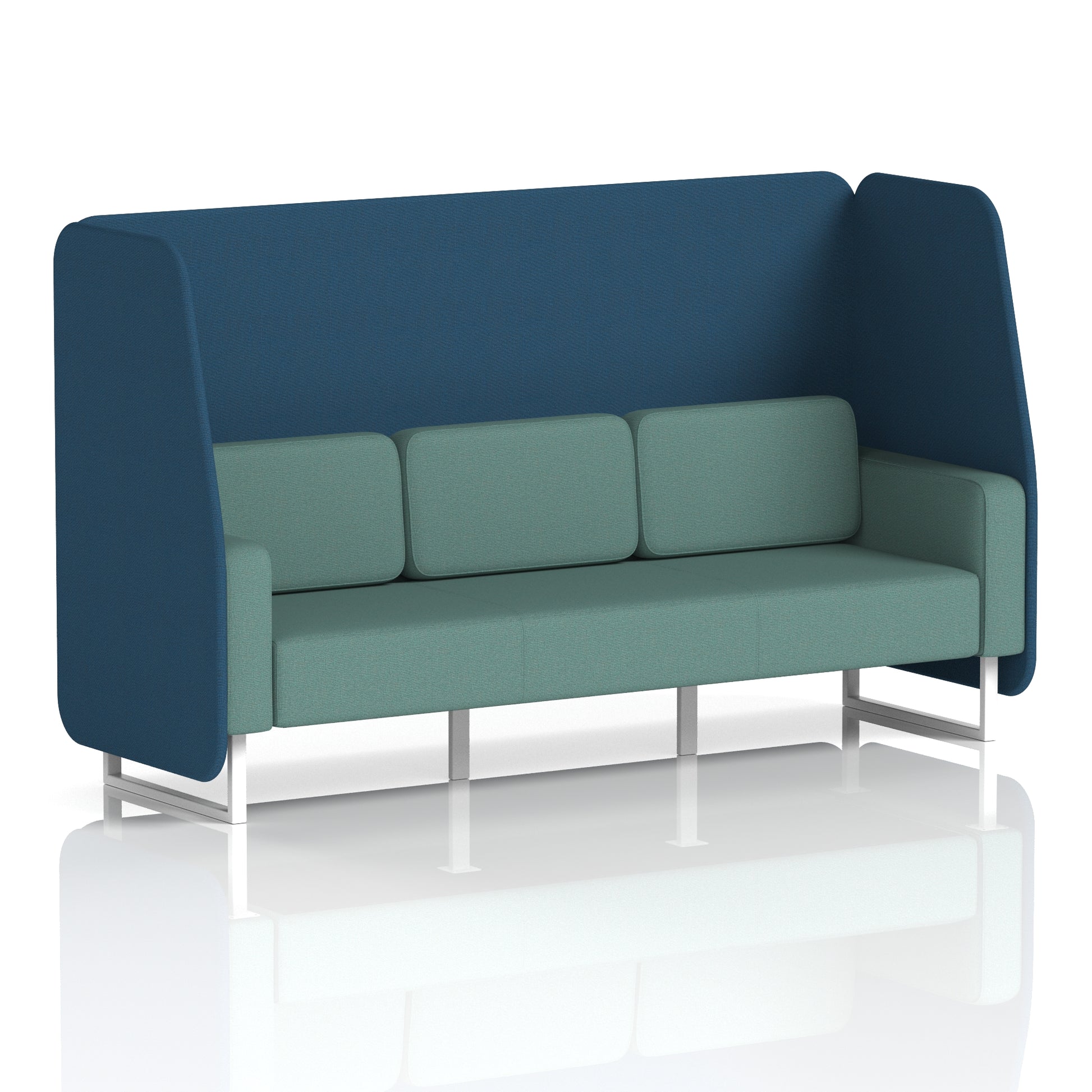 Brixworth Open Booth With White Legs in Two Tone