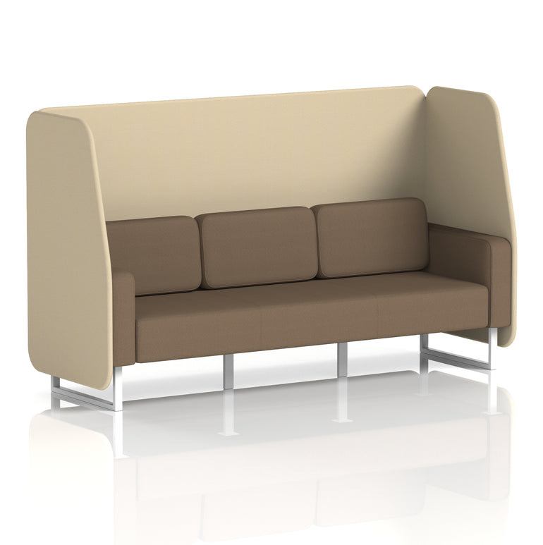 Brixworth Open Booth With White Legs in Two Tone